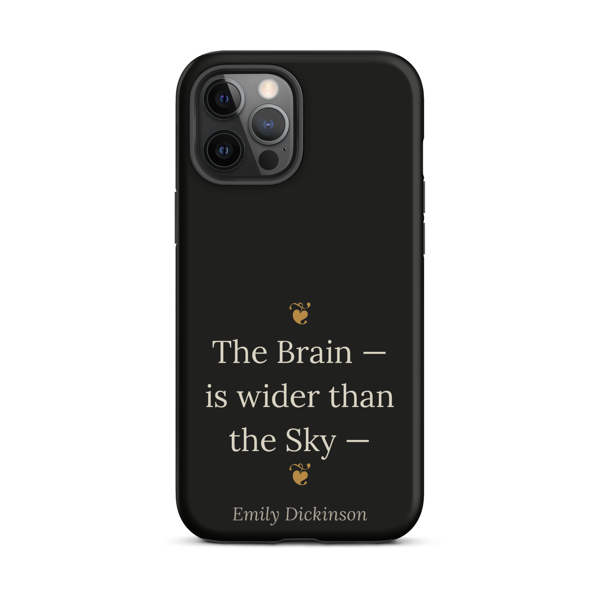 Fleur de Brainiac Phone Case — Emily Dickinson — Dickinson Brain quote — black — iPhone model variant 7