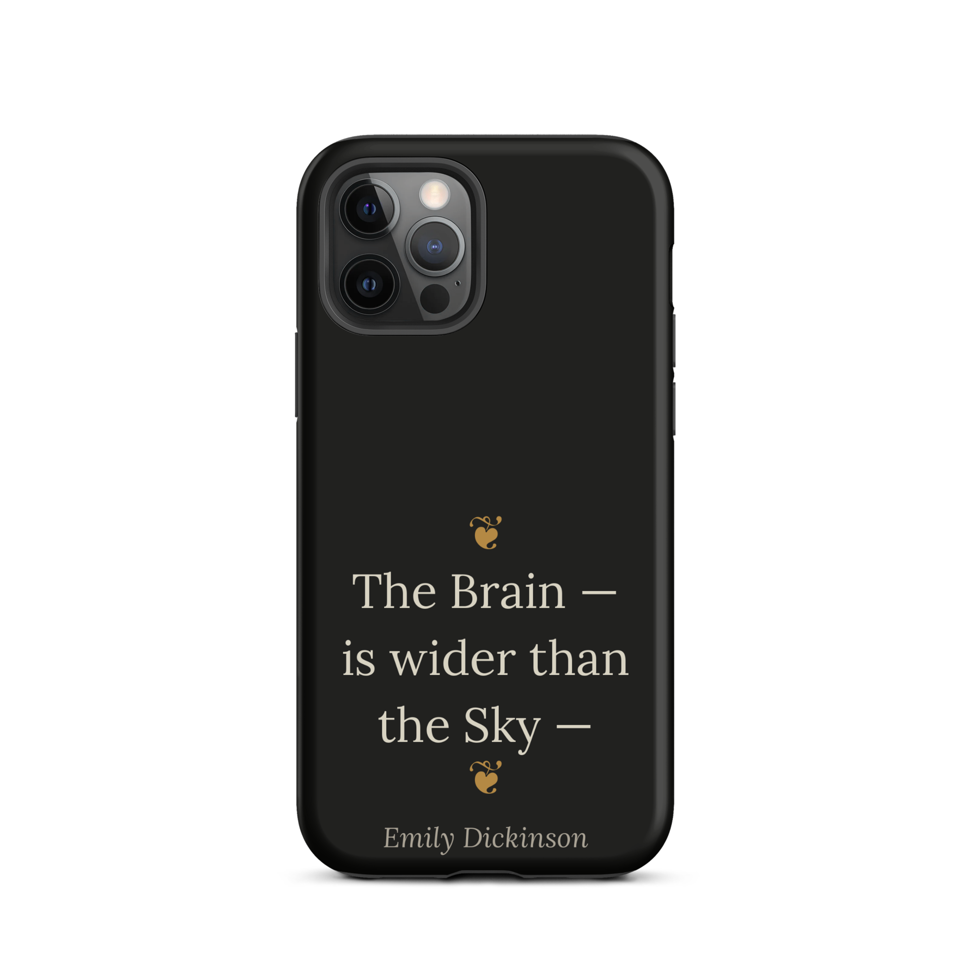 Fleur de Brainiac Phone Case — Emily Dickinson — Dickinson Brain quote — black — iPhone model variant 6