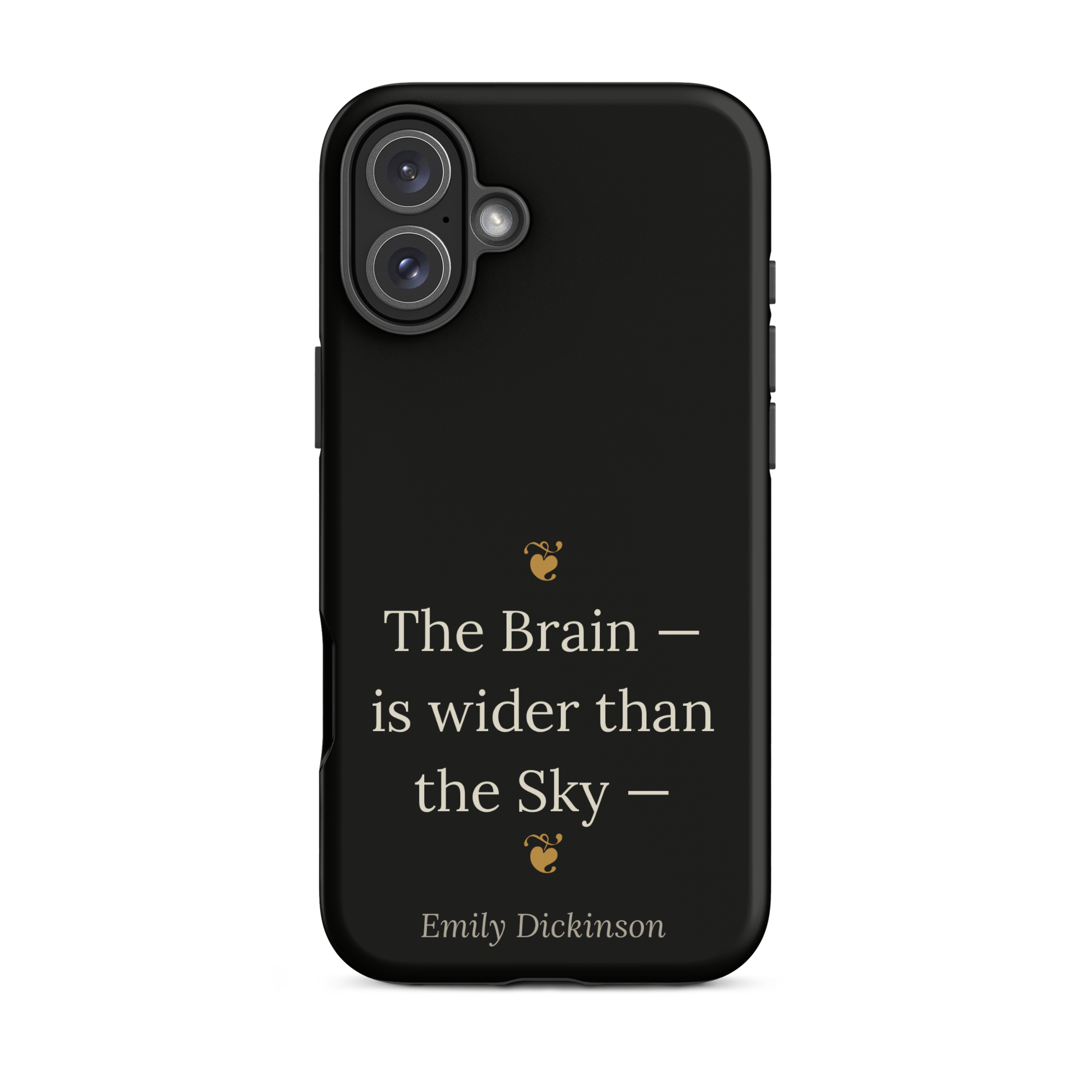 Fleur de Brainiac Phone Case — Emily Dickinson — Dickinson Brain quote — black — iPhone model variant 21