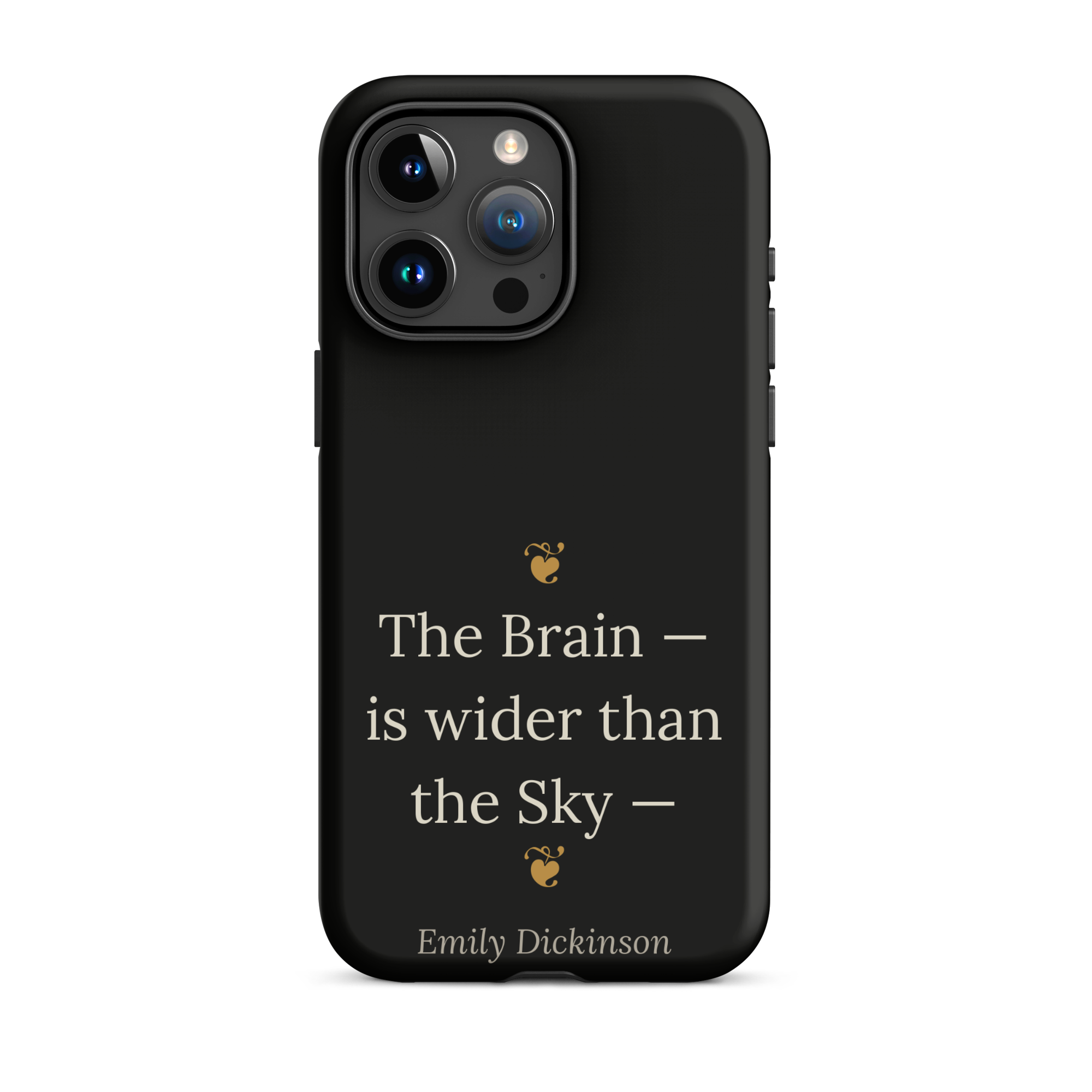 Fleur de Brainiac Phone Case — Emily Dickinson — Dickinson Brain quote — black — iPhone model variant 19