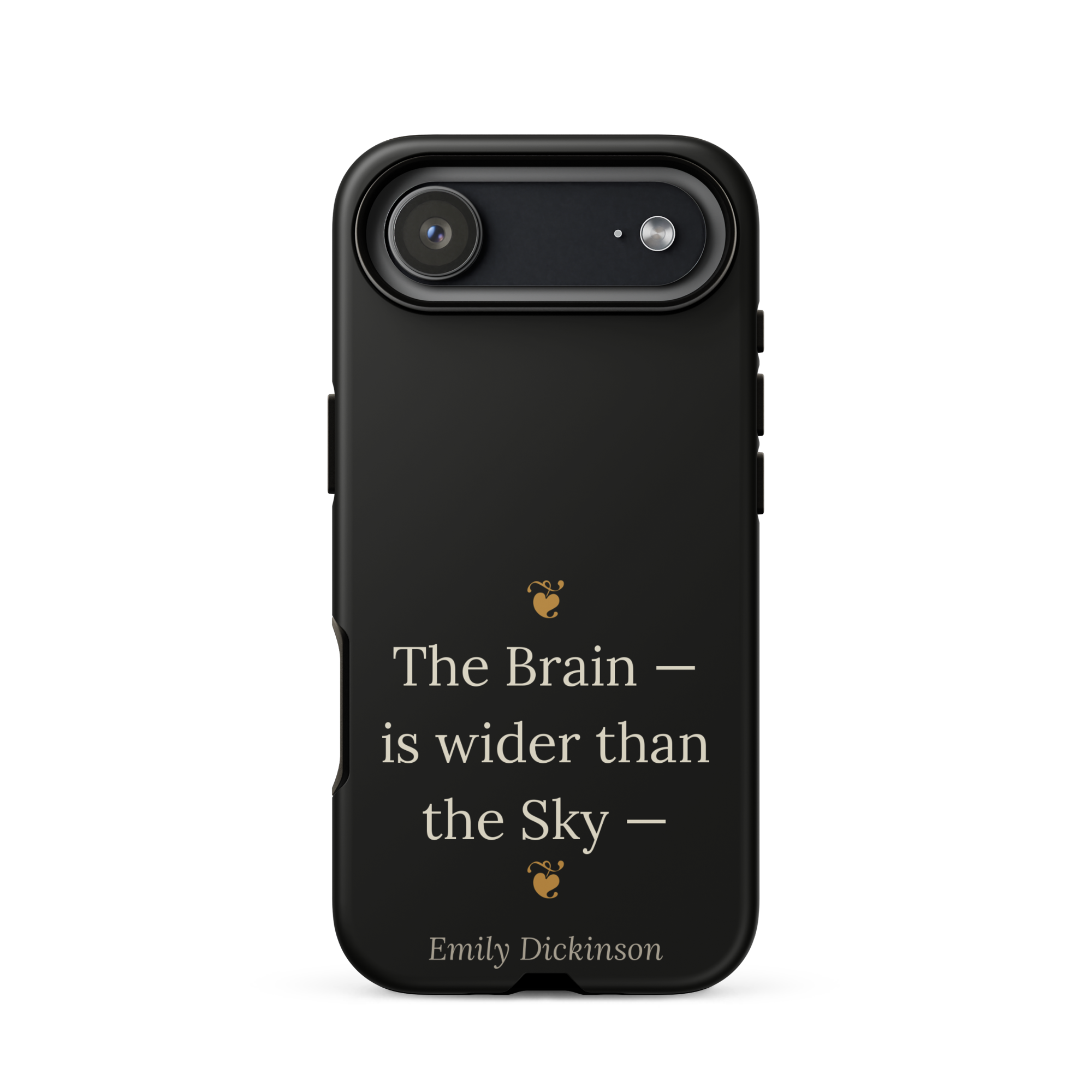 Fleur de Brainiac Phone Case — Emily Dickinson — Dickinson Brain quote — black — iPhone model variant 25