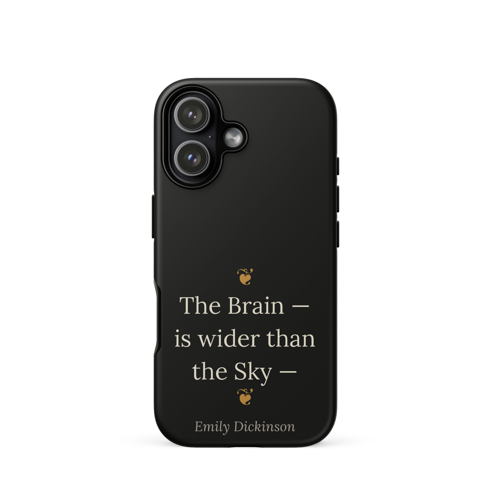 Fleur de Brainiac Phone Case — Emily Dickinson — Dickinson Brain quote — black — iPhone model variant 24