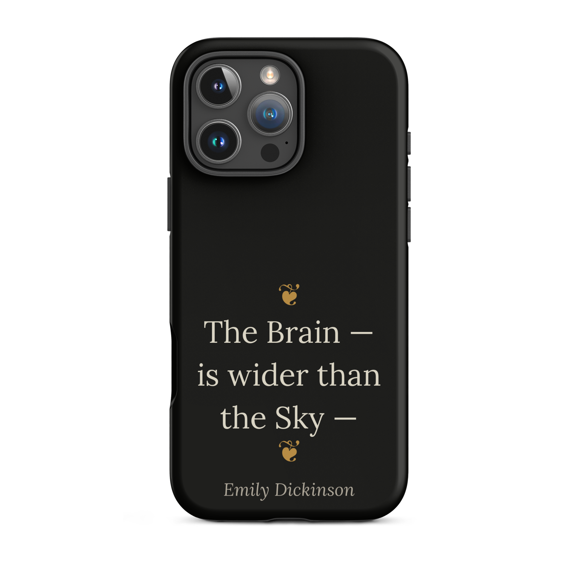 Fleur de Brainiac Phone Case — Emily Dickinson — Dickinson Brain quote — black — iPhone model variant 23