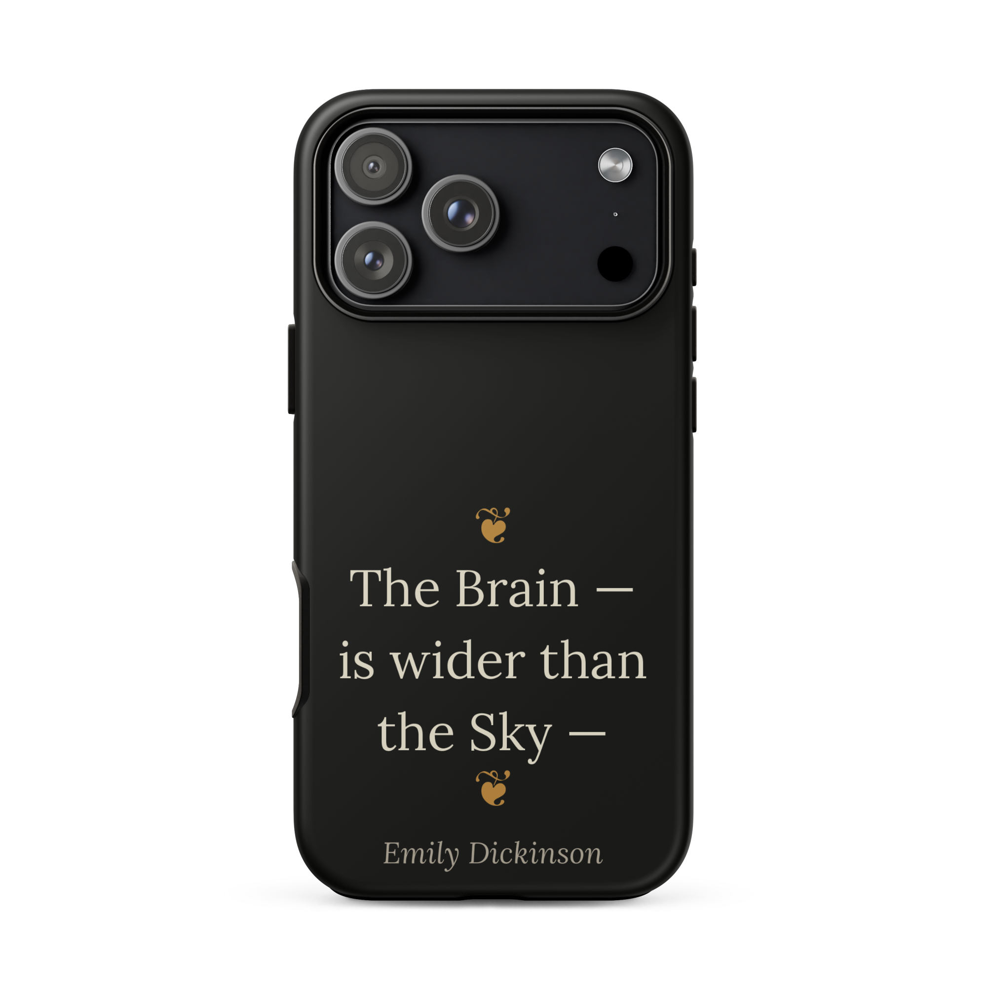 Fleur de Brainiac Phone Case — Emily Dickinson — Dickinson Brain quote — black — iPhone model variant 27