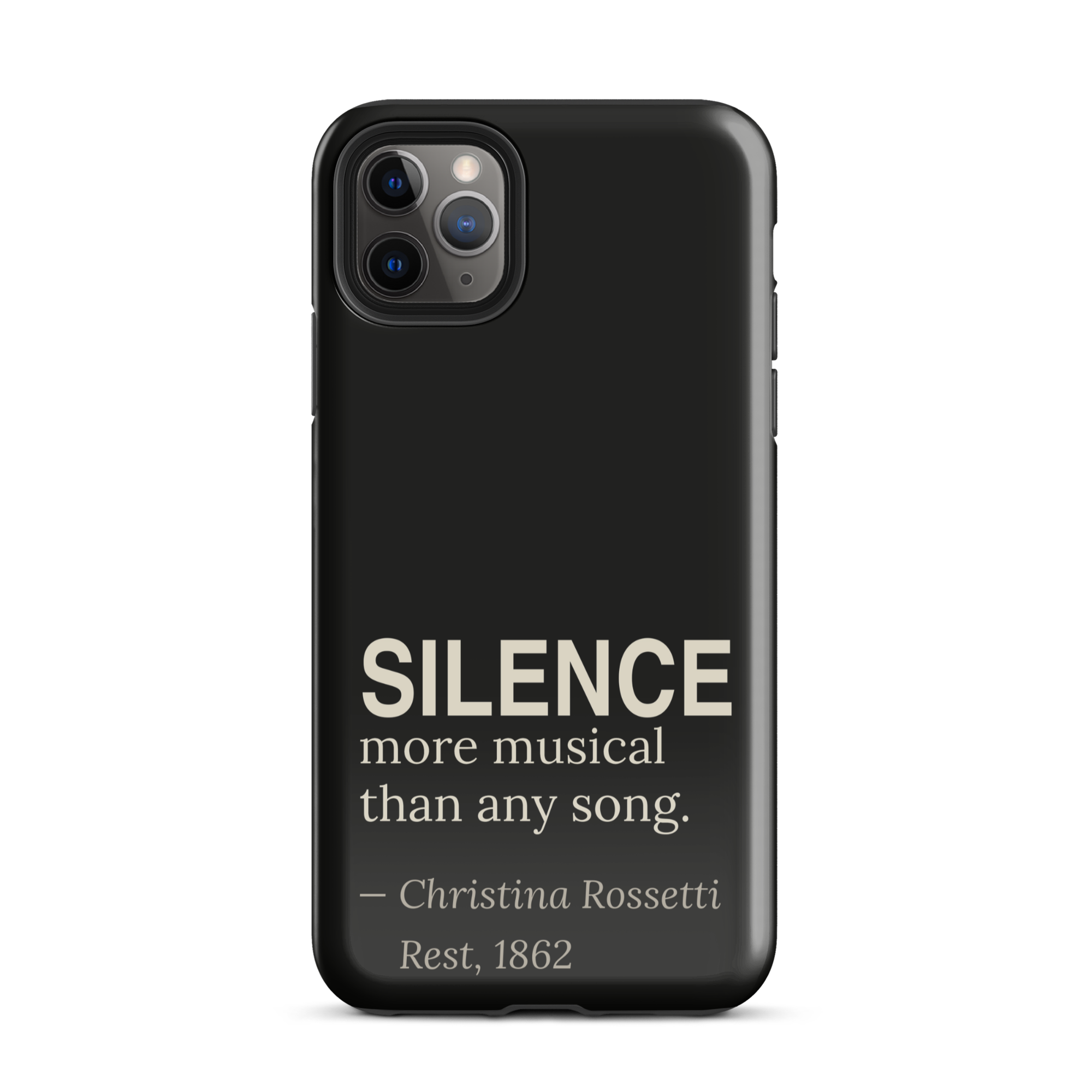 The Silence — Christina Rossetti — phone case — dark romanticism — black — lifestyle — Quoteiac