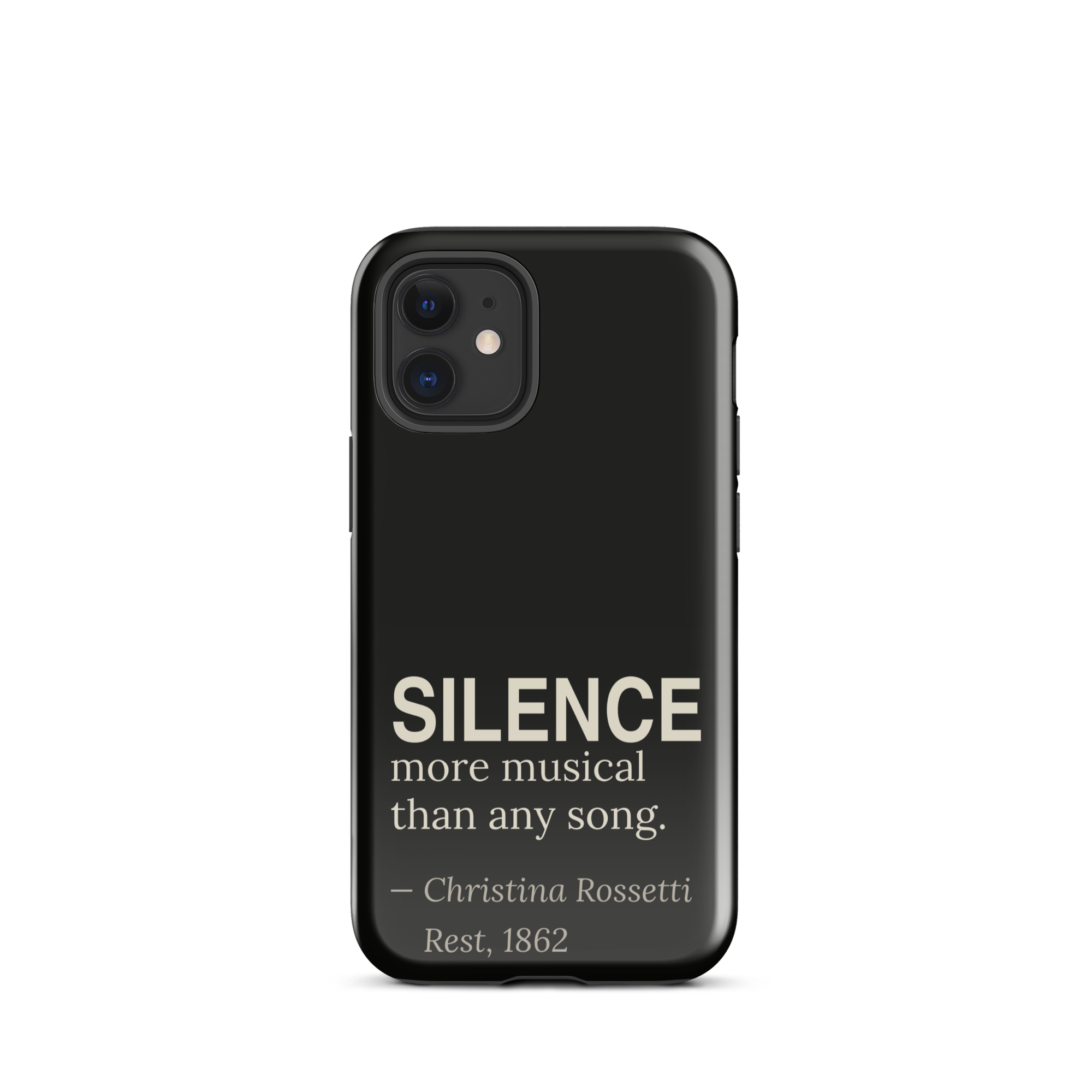 The Silence — Christina Rossetti — phone case — dark romanticism — black — lifestyle — Quoteiac