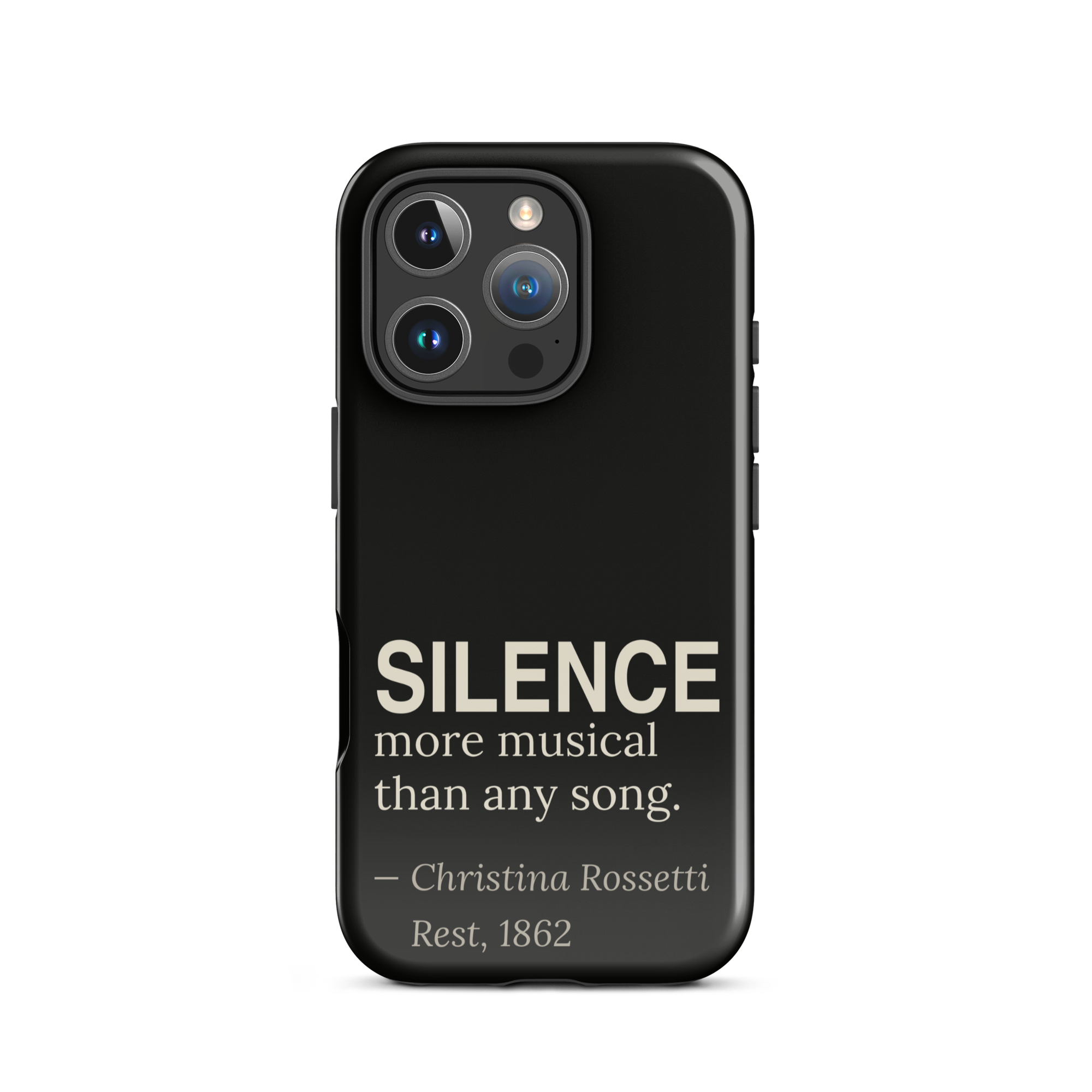 The Silence — Christina Rossetti — phone case — dark romanticism — black — lifestyle — Quoteiac