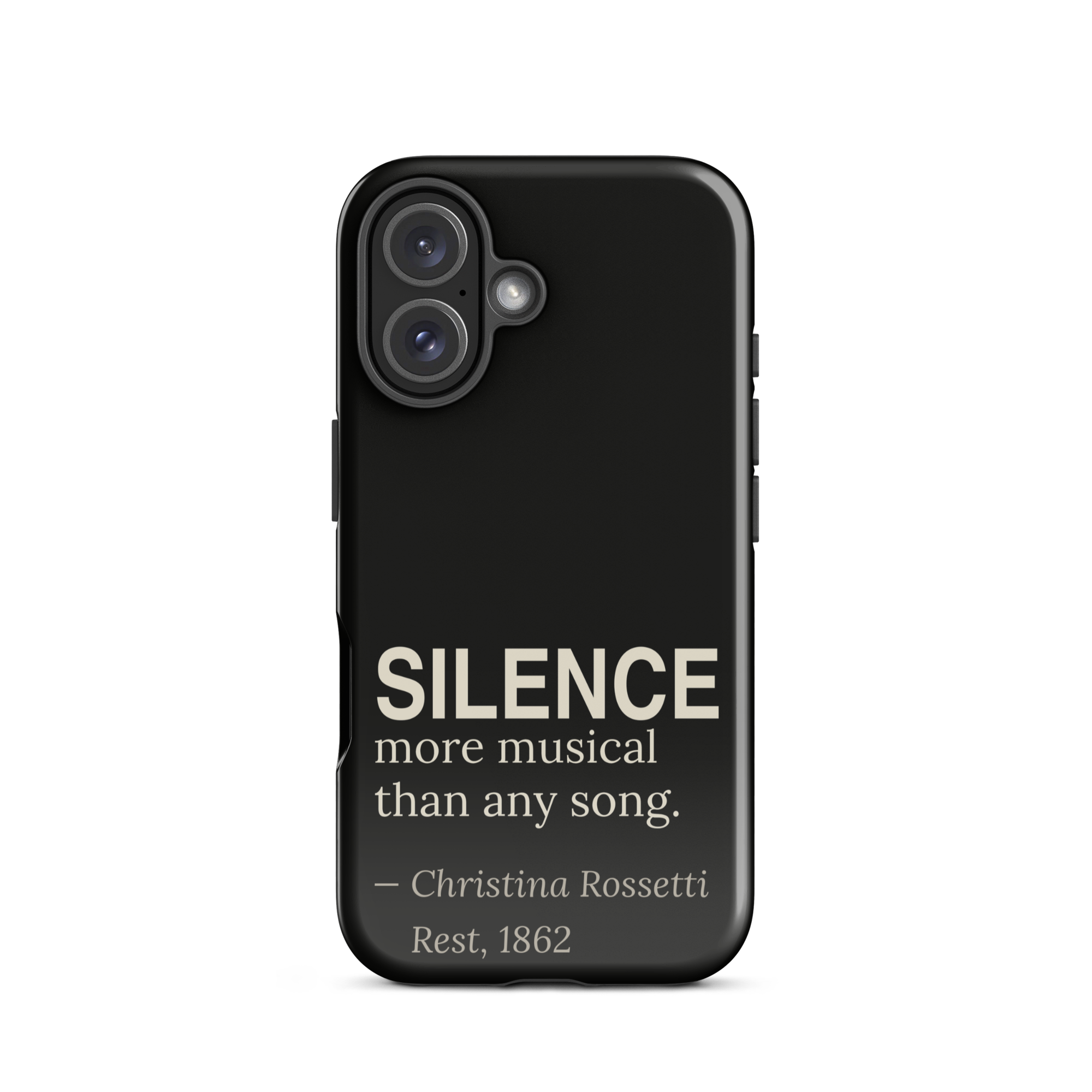 The Silence — Christina Rossetti — phone case — dark romanticism — black — lifestyle — Quoteiac