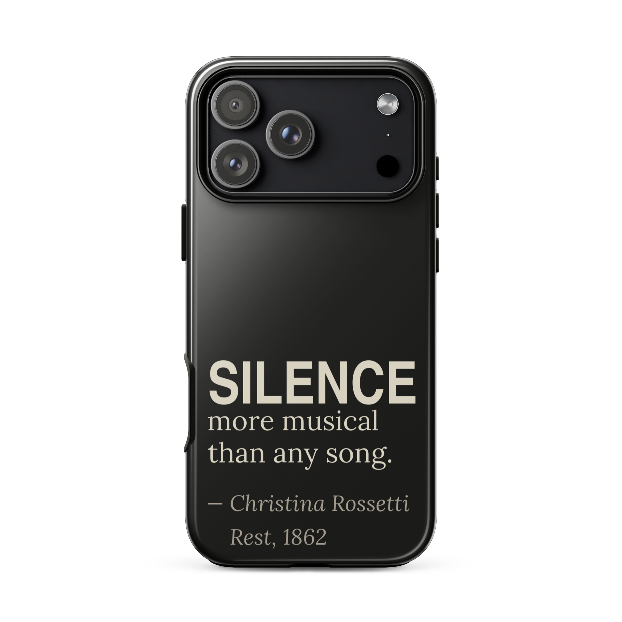 The Silence — Christina Rossetti — phone case — dark romanticism — black — lifestyle — Quoteiac