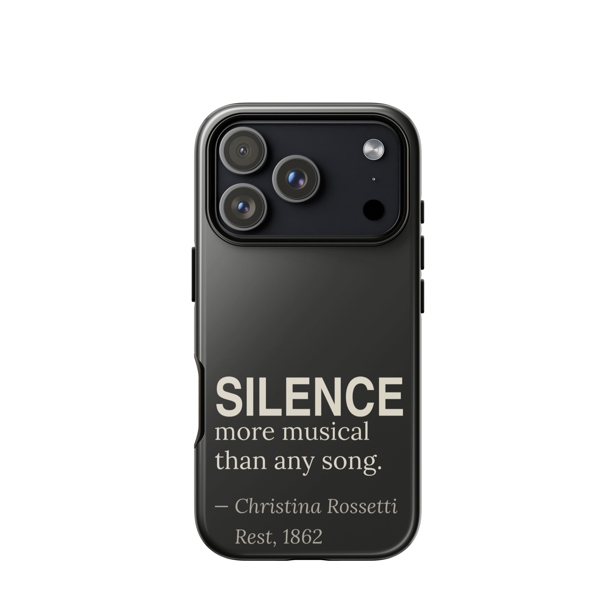 The Silence — Christina Rossetti — phone case — dark romanticism — black — lifestyle — Quoteiac