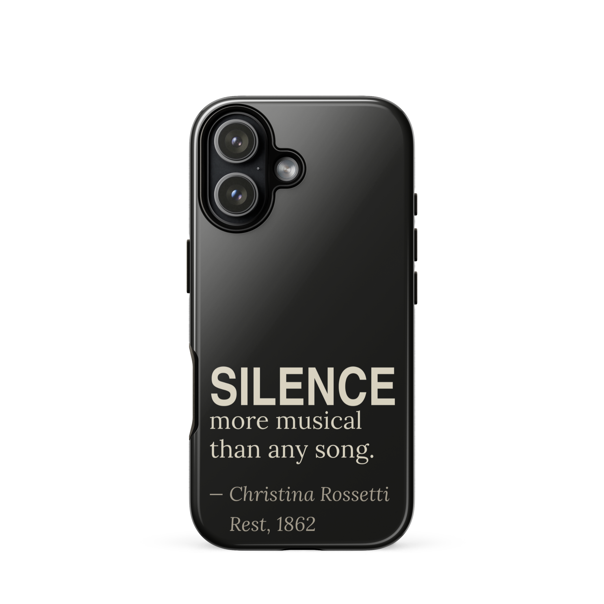 The Silence — Christina Rossetti — phone case — dark romanticism — black — lifestyle — Quoteiac