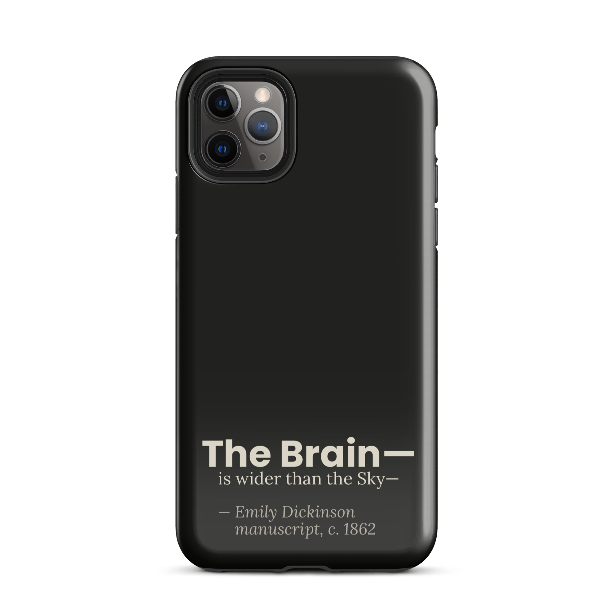 The Wider Sky — Emily Dickinson — phone case — curious mind — black — lifestyle — Quoteiac