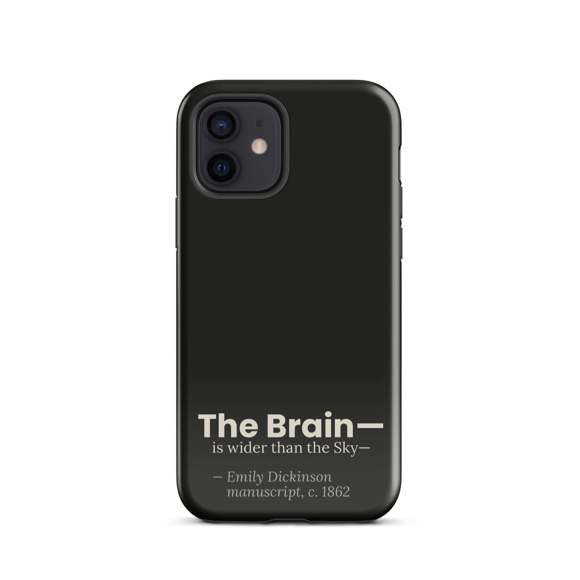 The Wider Sky — Emily Dickinson — phone case — curious mind — black — lifestyle — Quoteiac