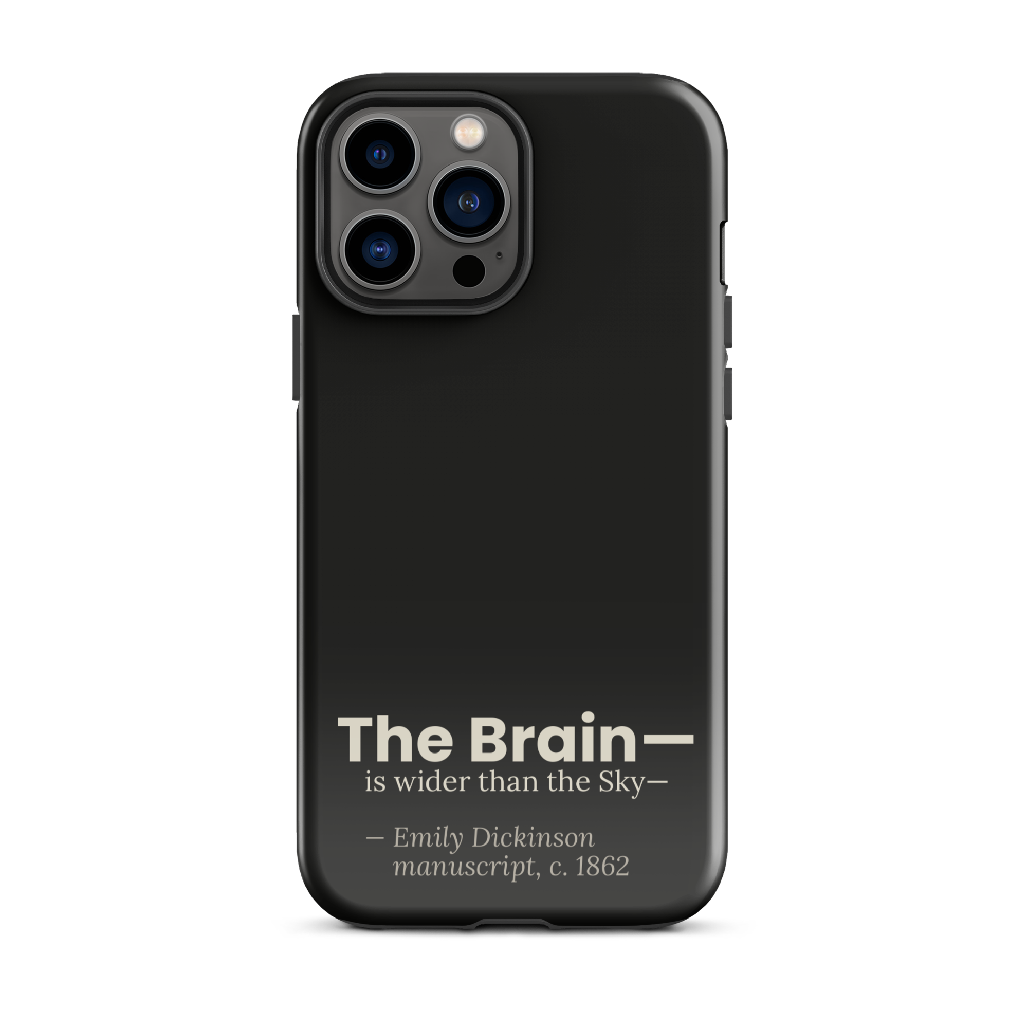 The Wider Sky — Emily Dickinson — phone case — curious mind — black — lifestyle — Quoteiac
