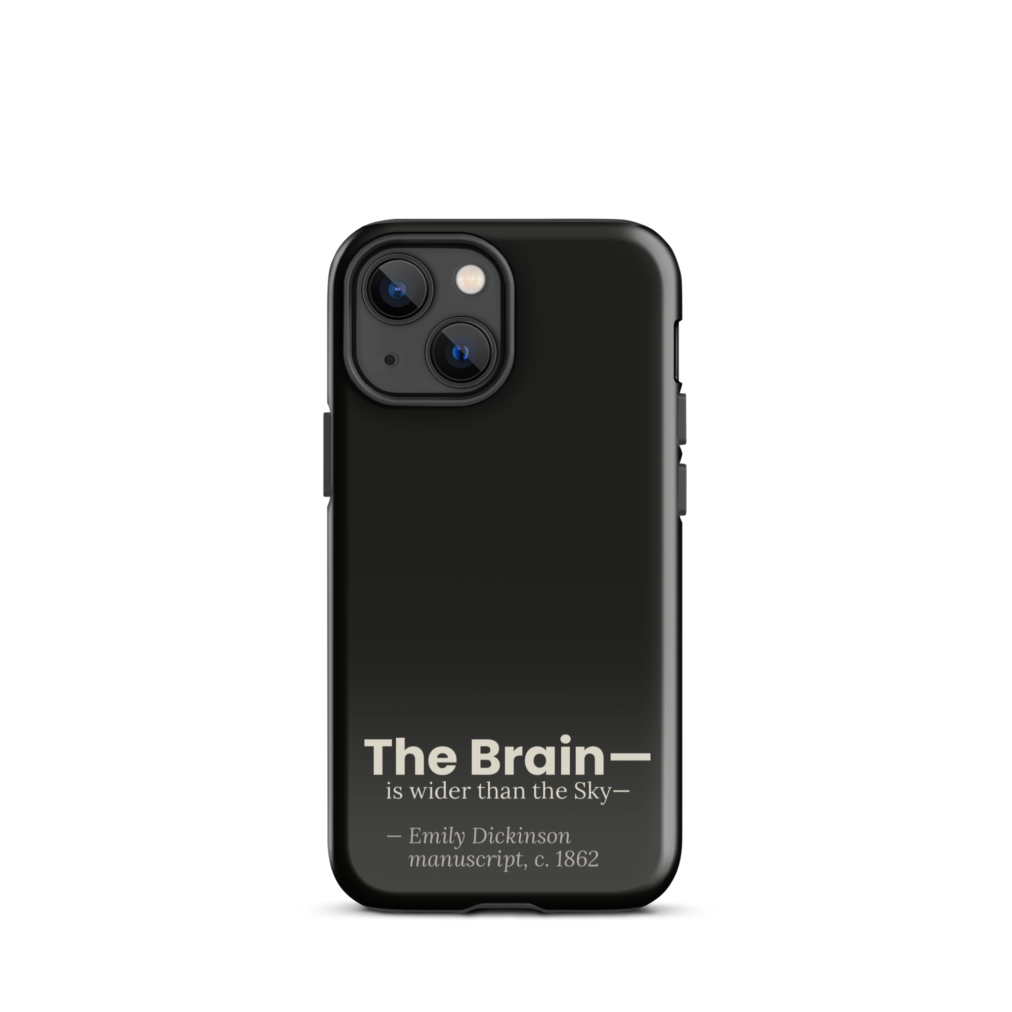 The Wider Sky — Emily Dickinson — phone case — curious mind — black — lifestyle — Quoteiac