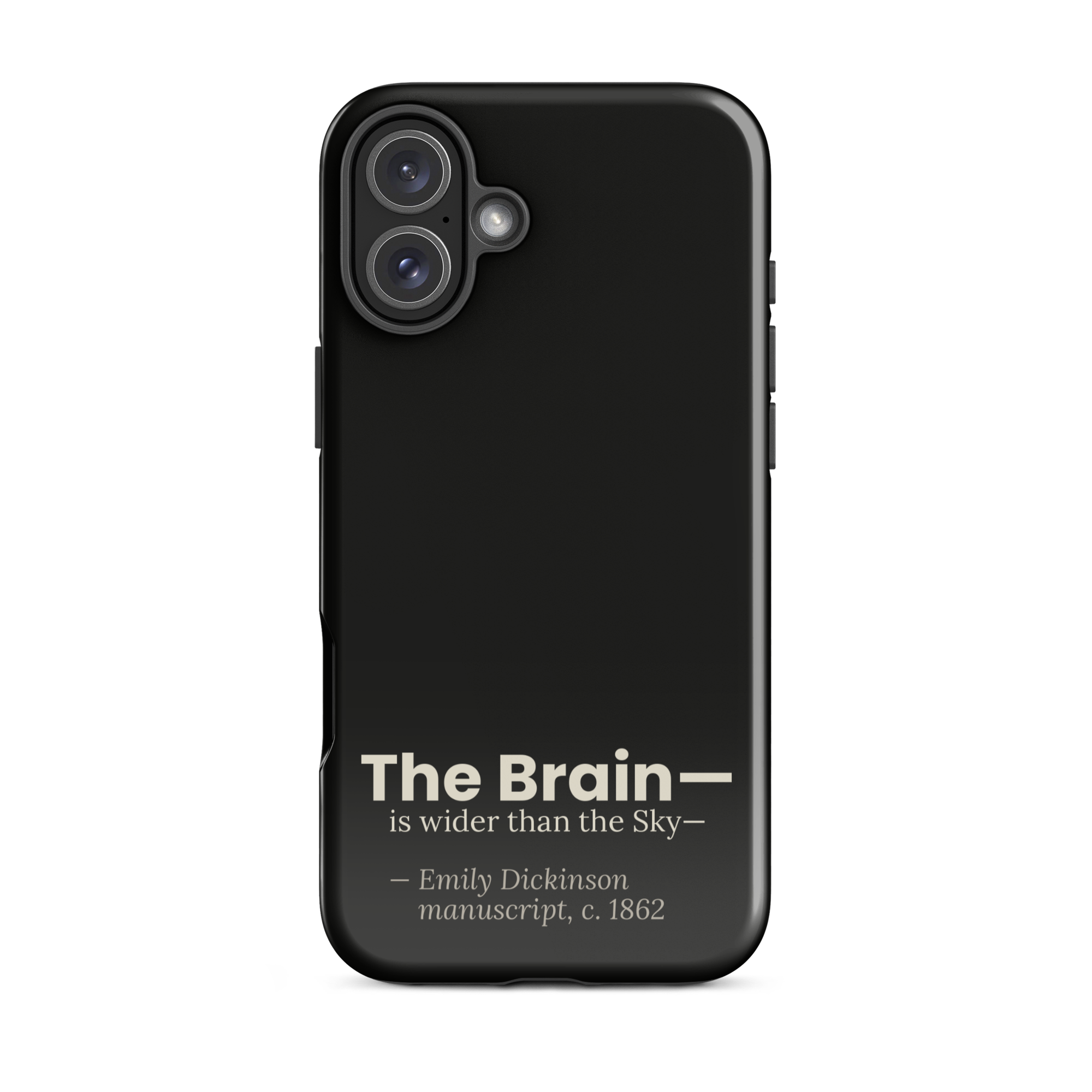The Wider Sky — Emily Dickinson — phone case — curious mind — black — lifestyle — Quoteiac