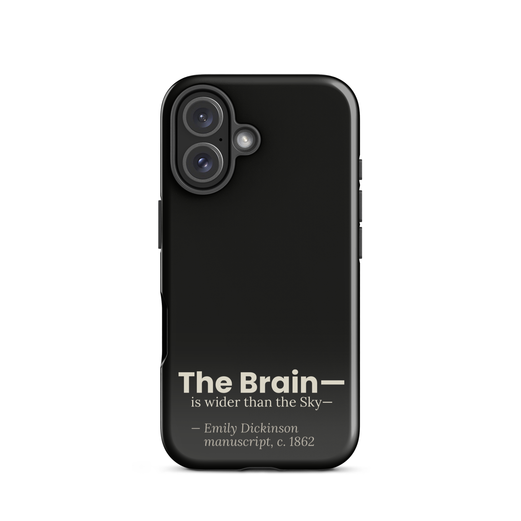 The Wider Sky — Emily Dickinson — phone case — curious mind — black — lifestyle — Quoteiac