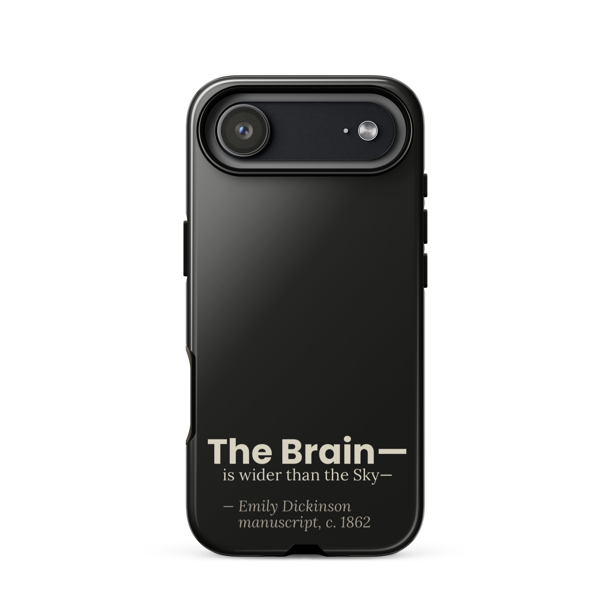 The Wider Sky — Emily Dickinson — phone case — curious mind — black — lifestyle — Quoteiac