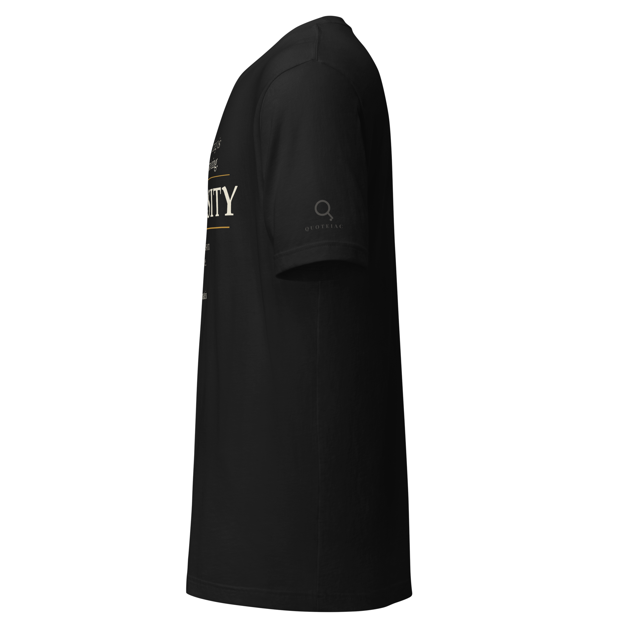 The Curiosity Tee — Albert Einstein — Quoteiac detail view T-Shirt