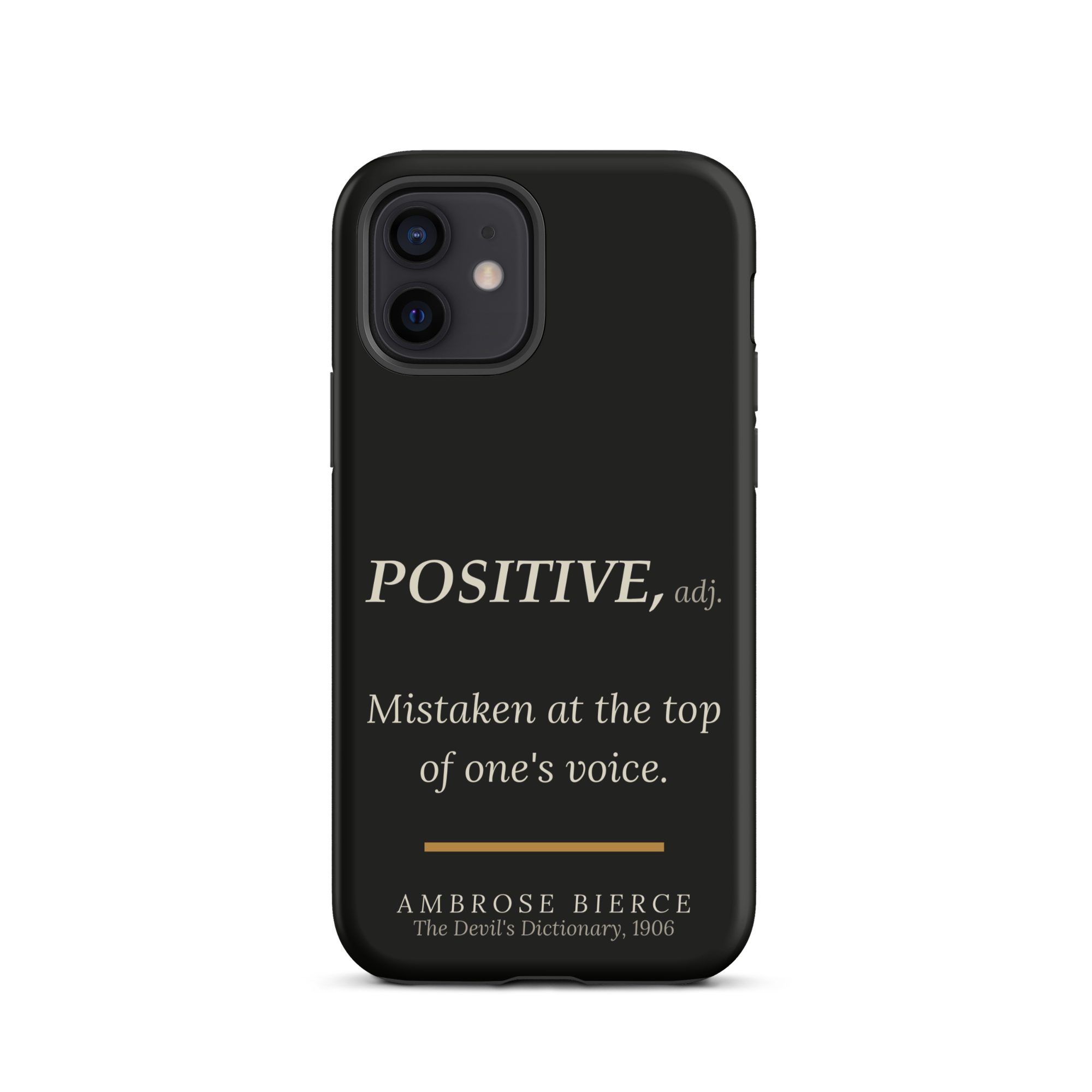 Top of One's Voice — Ambrose Bierce — phone case — literary heretics — black — lifestyle — Quoteiac