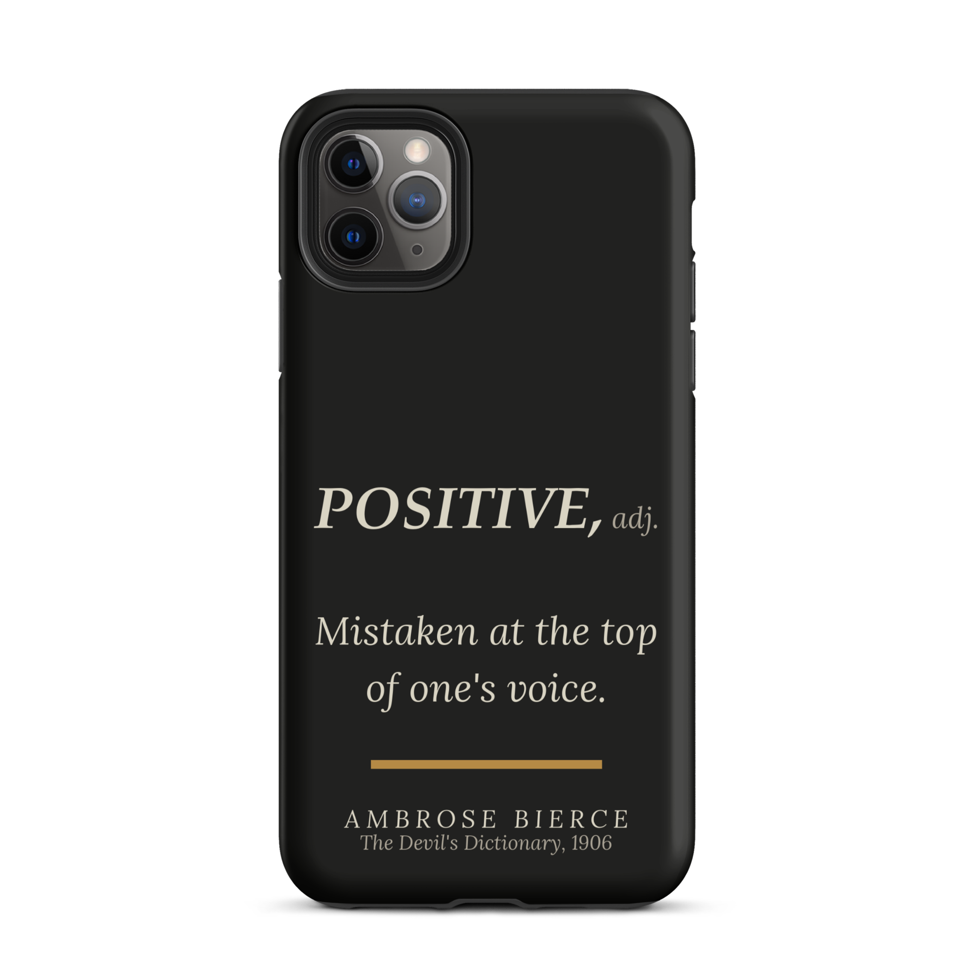 Top of One's Voice — Ambrose Bierce — phone case — literary heretics — black — lifestyle — Quoteiac