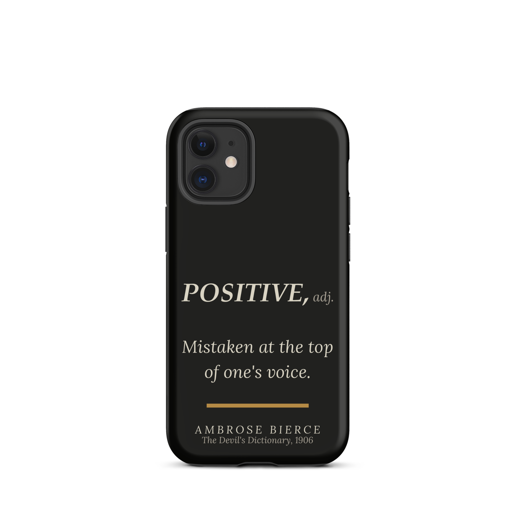 Top of One's Voice — Ambrose Bierce — phone case — literary heretics — black — lifestyle — Quoteiac