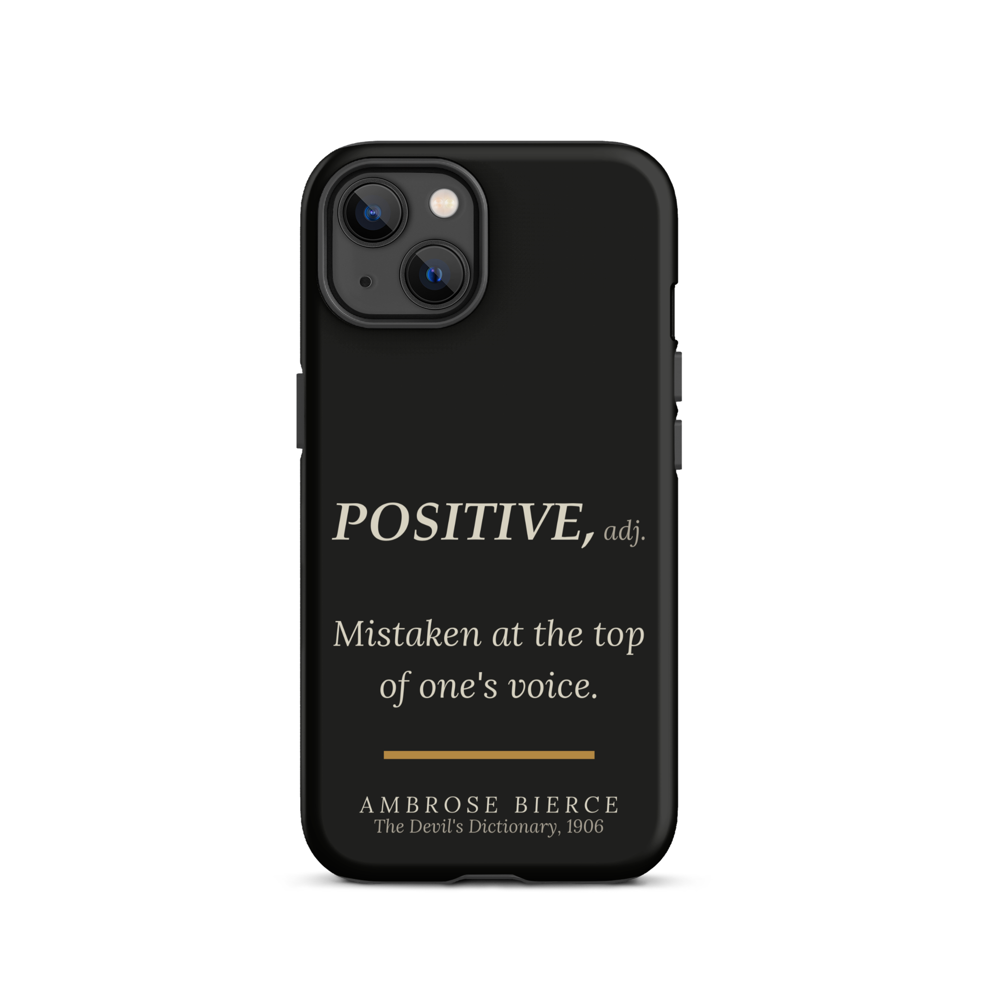 Top of One's Voice — Ambrose Bierce — phone case — literary heretics — black — lifestyle — Quoteiac