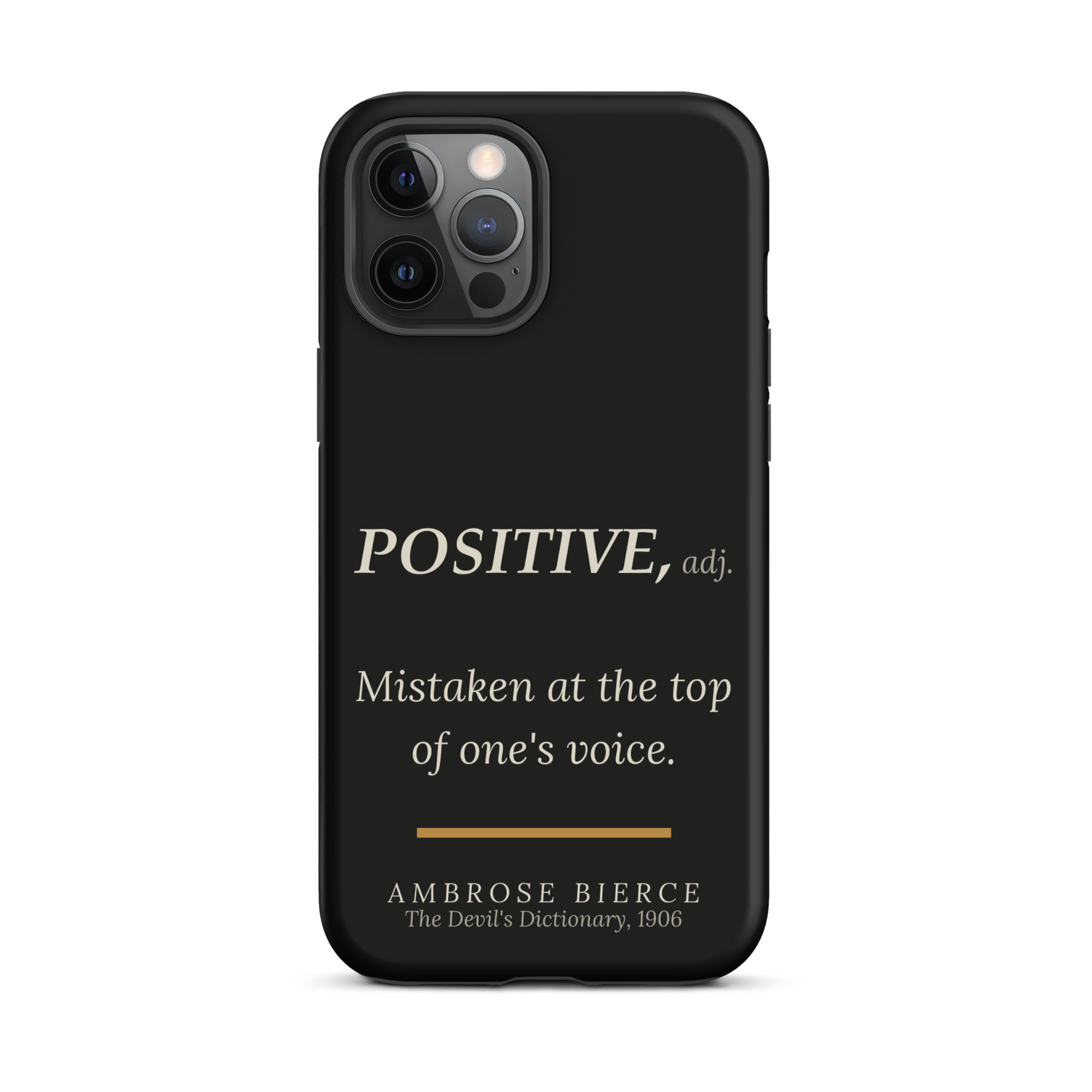 Top of One's Voice — Ambrose Bierce — phone case — literary heretics — black — lifestyle — Quoteiac