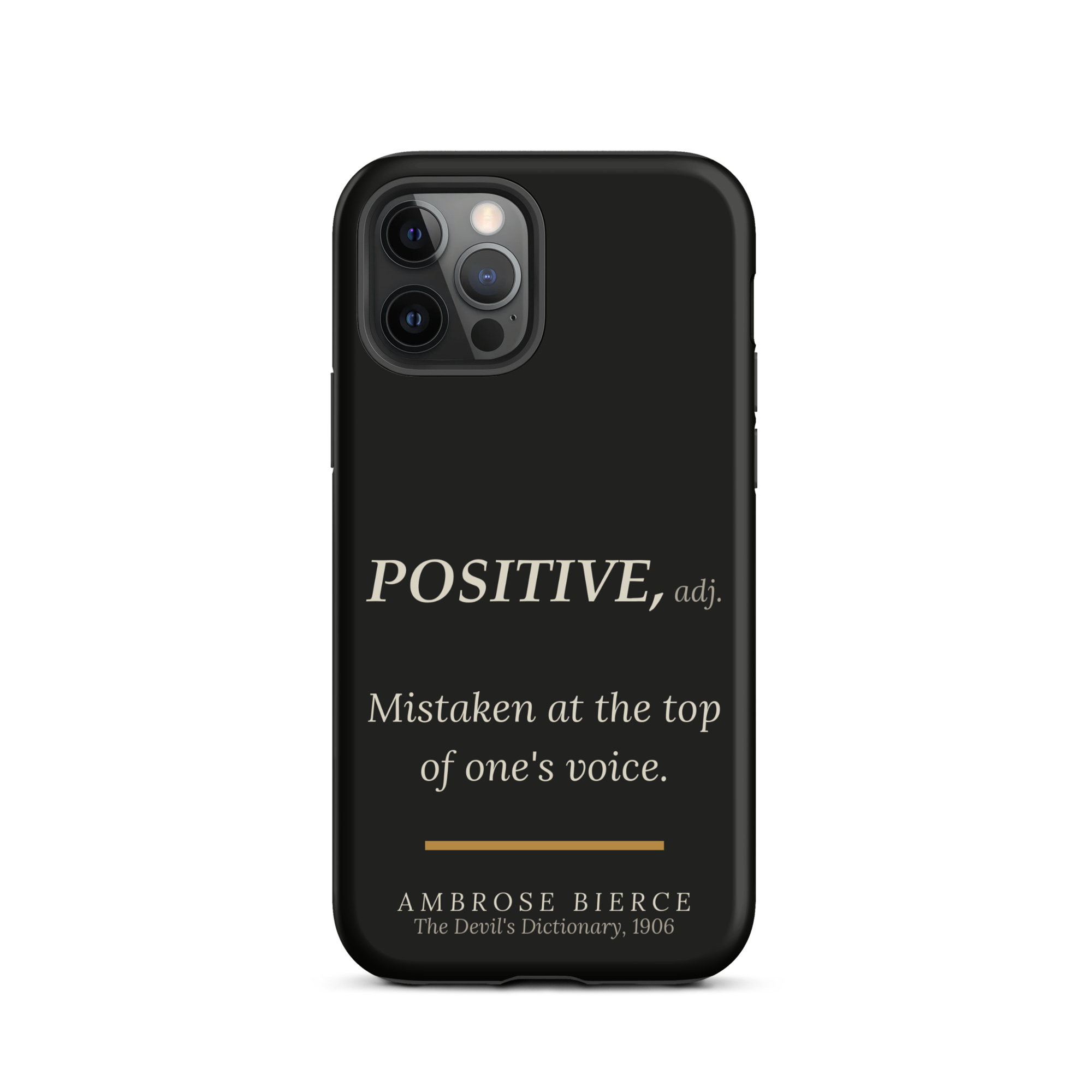 Top of One's Voice — Ambrose Bierce — phone case — literary heretics — black — lifestyle — Quoteiac