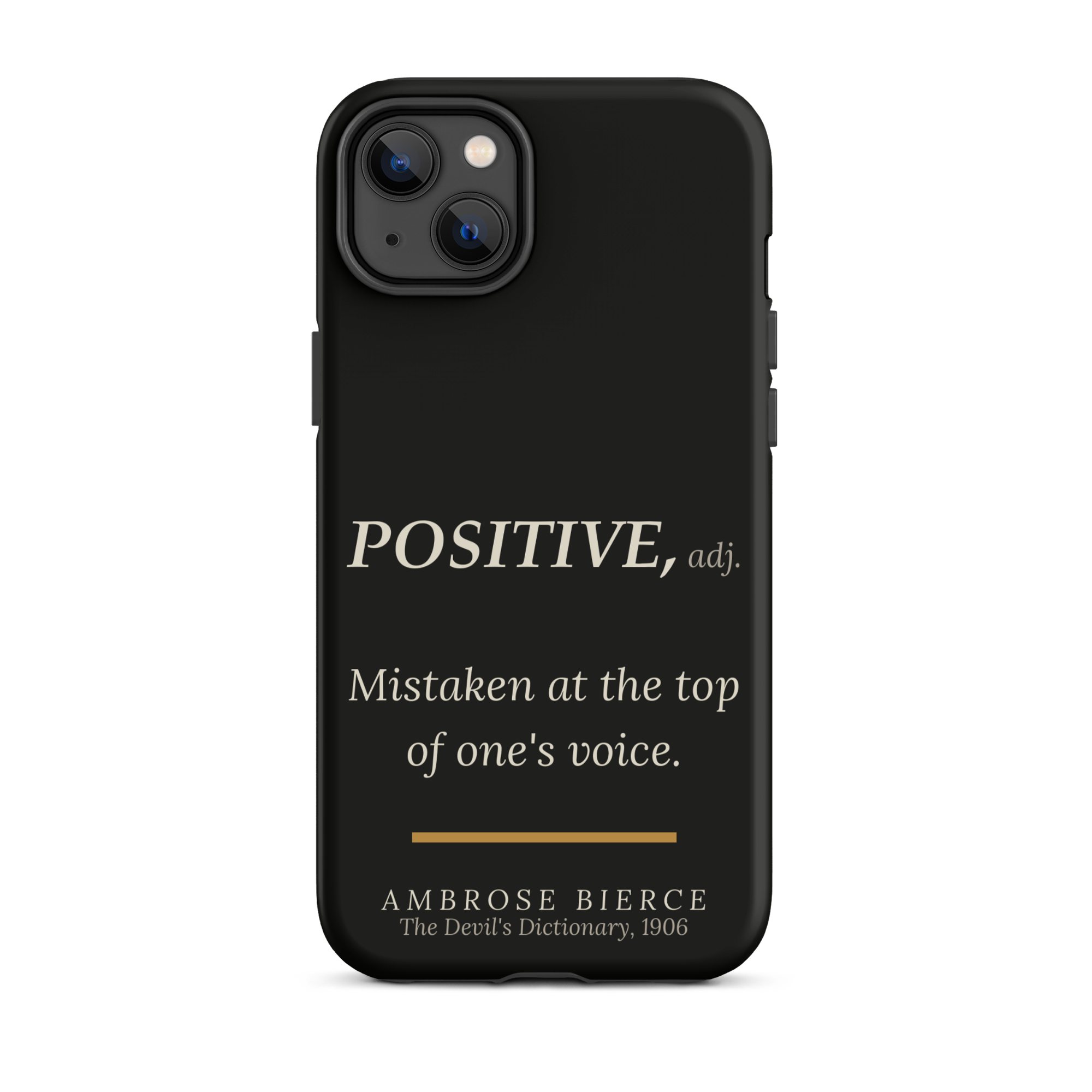 Top of One's Voice — Ambrose Bierce — phone case — literary heretics — black — lifestyle — Quoteiac