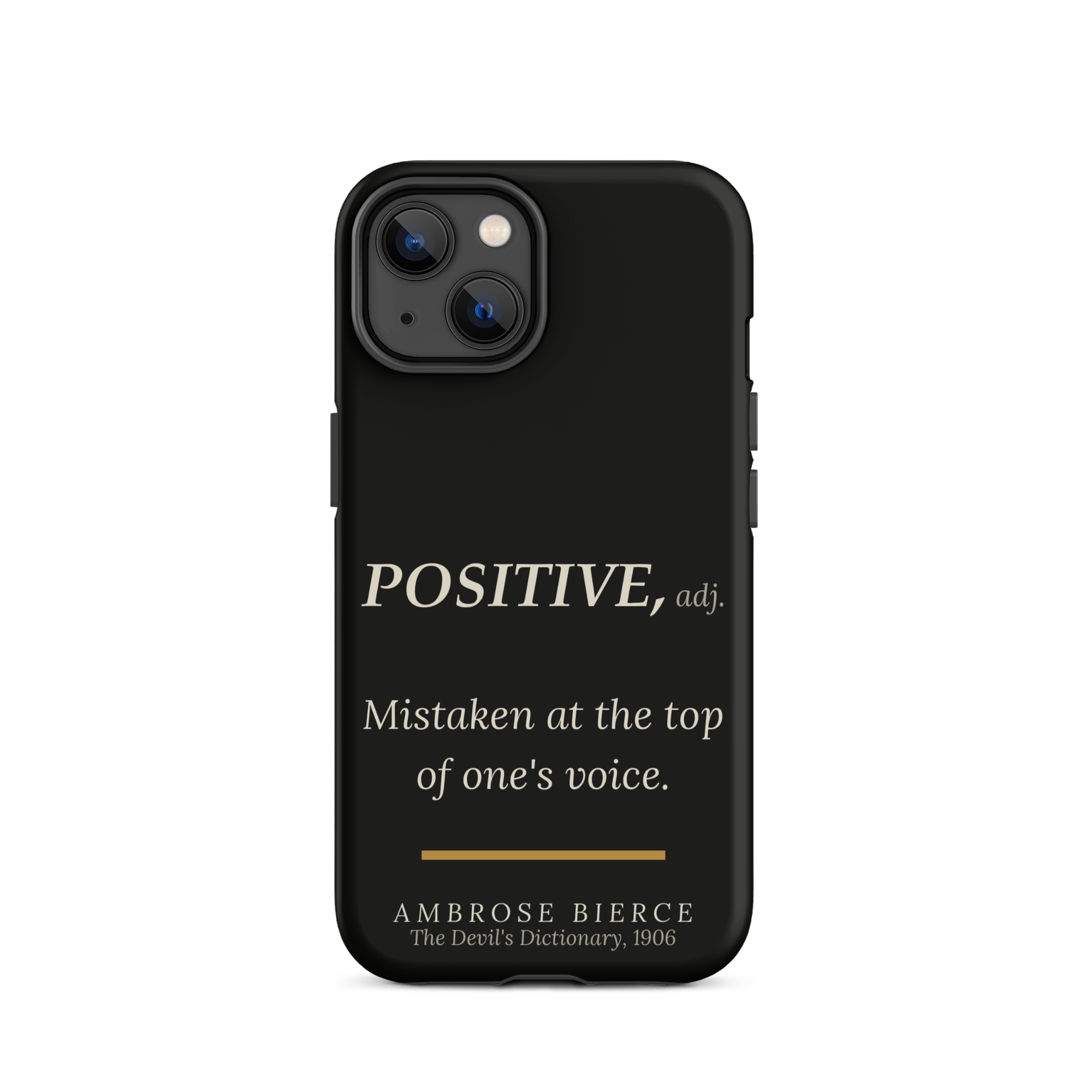 Top of One's Voice — Ambrose Bierce — phone case — literary heretics — black — lifestyle — Quoteiac