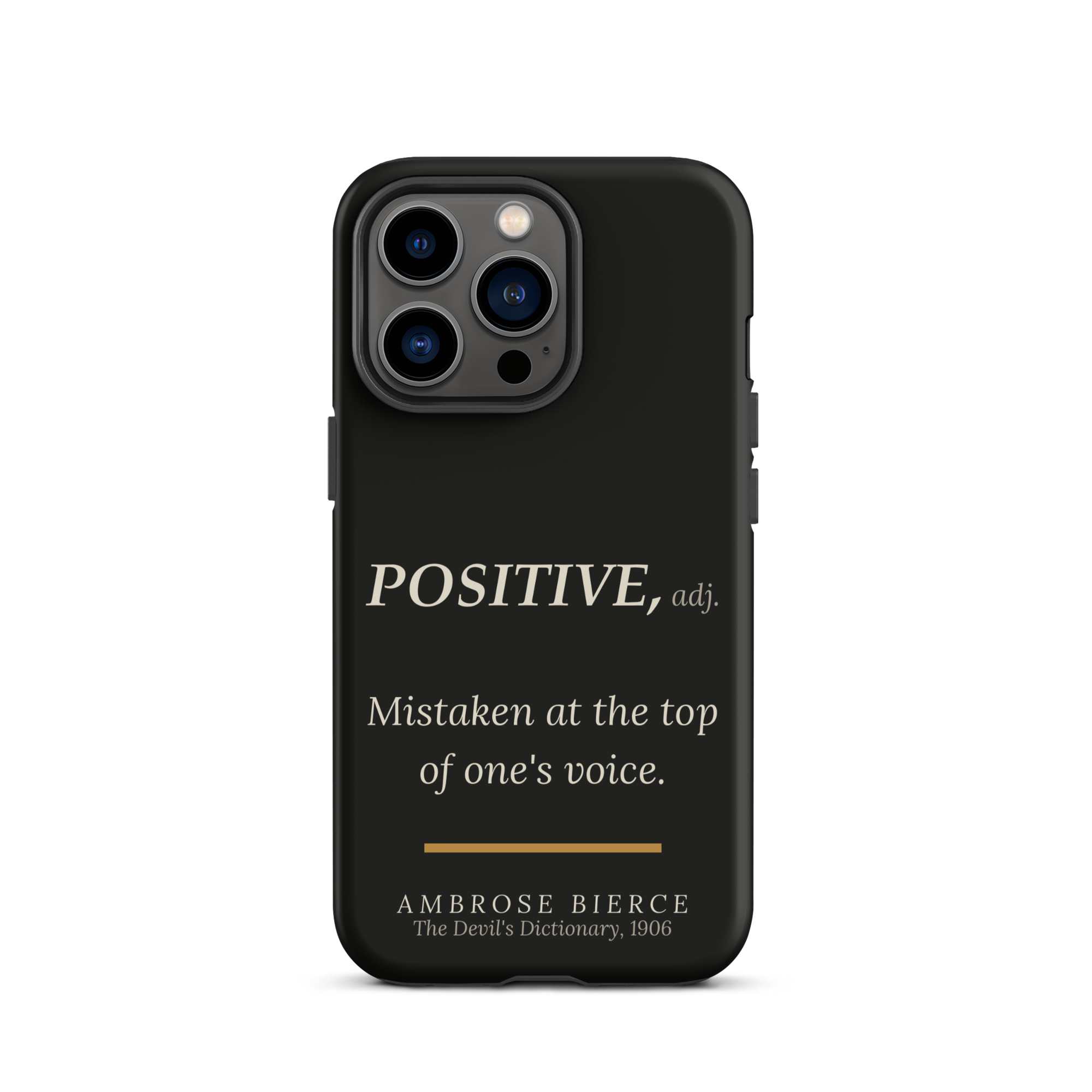 Top of One's Voice — Ambrose Bierce — phone case — literary heretics — black — lifestyle — Quoteiac