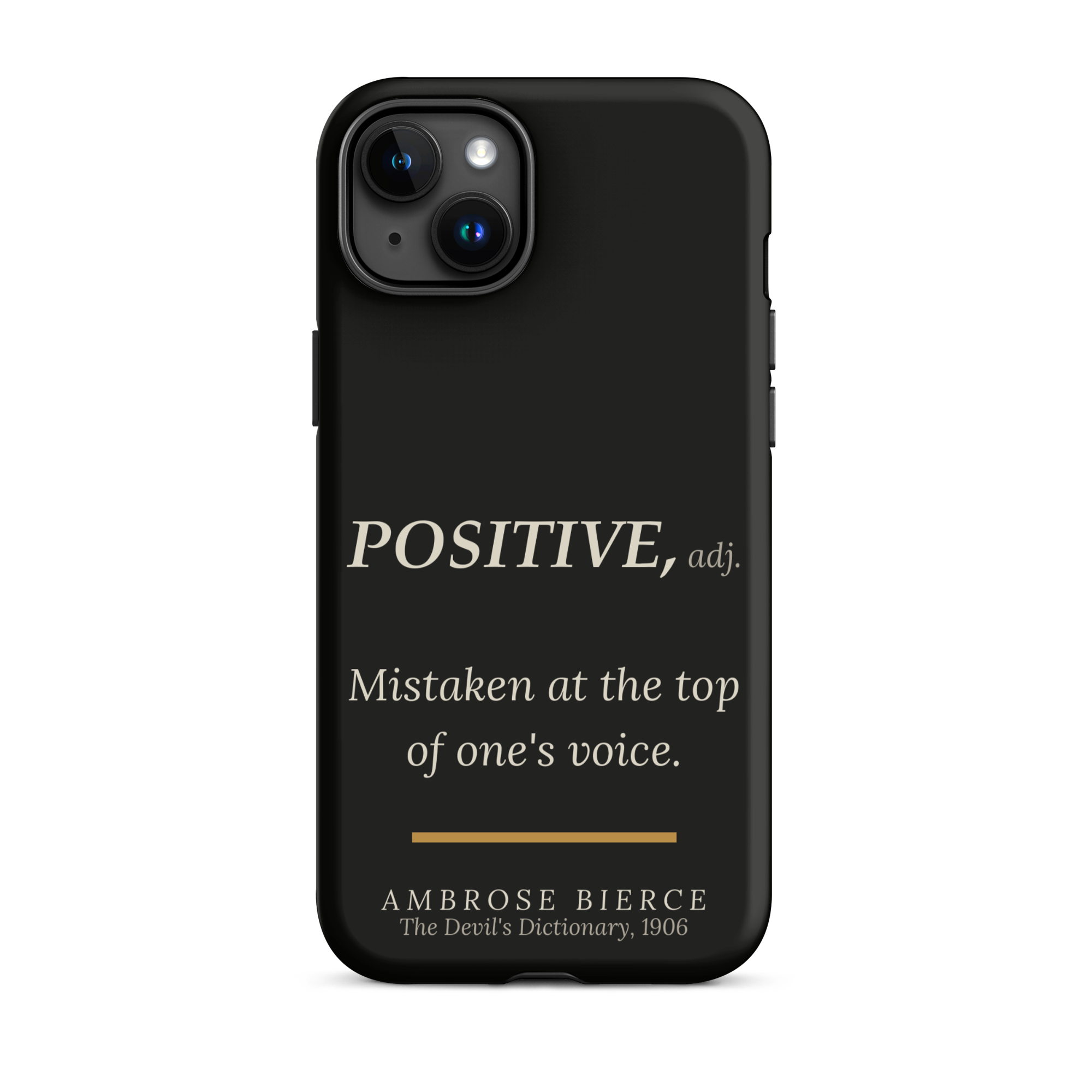 Top of One's Voice — Ambrose Bierce — phone case — literary heretics — black — lifestyle — Quoteiac