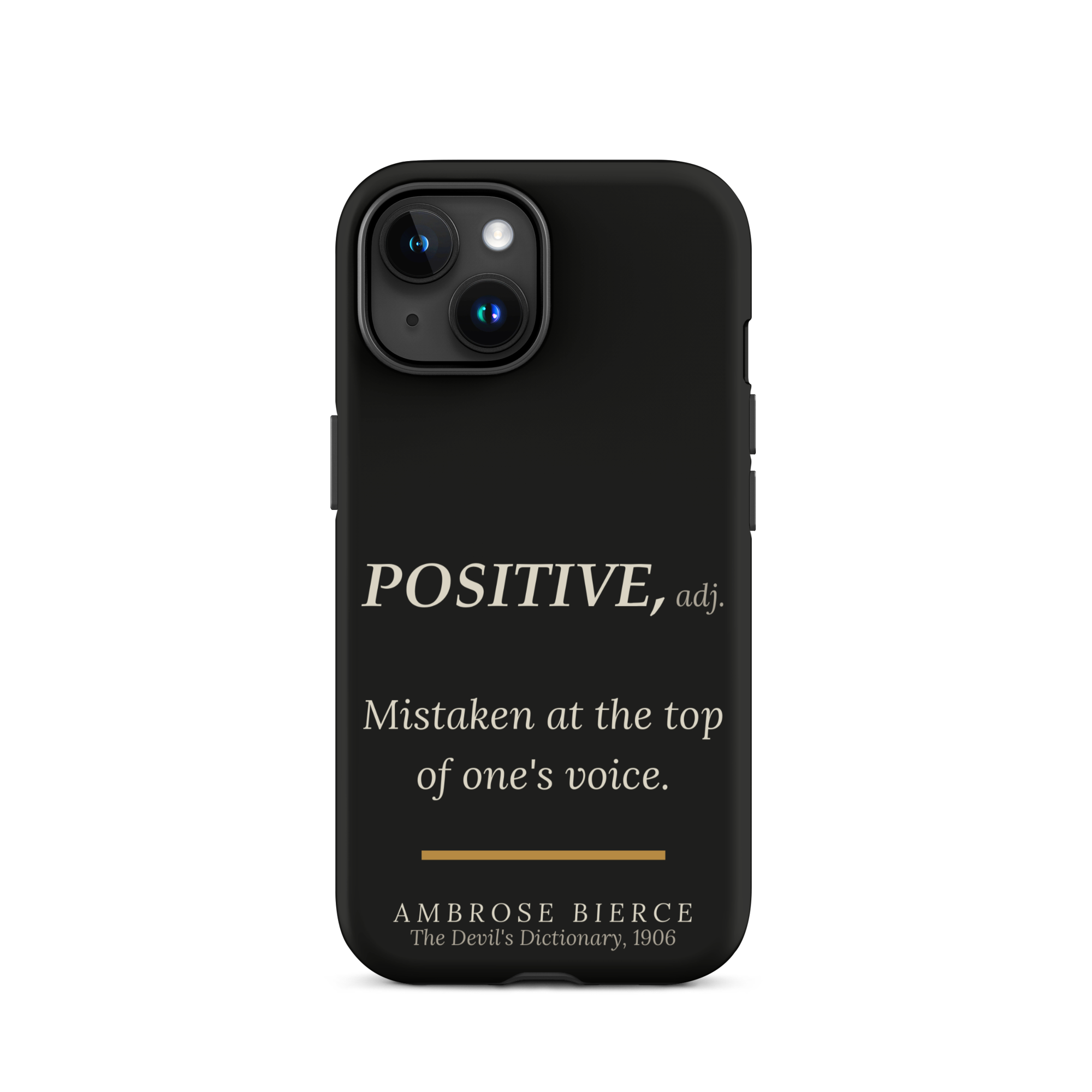 Top of One's Voice — Ambrose Bierce — phone case — literary heretics — black — lifestyle — Quoteiac