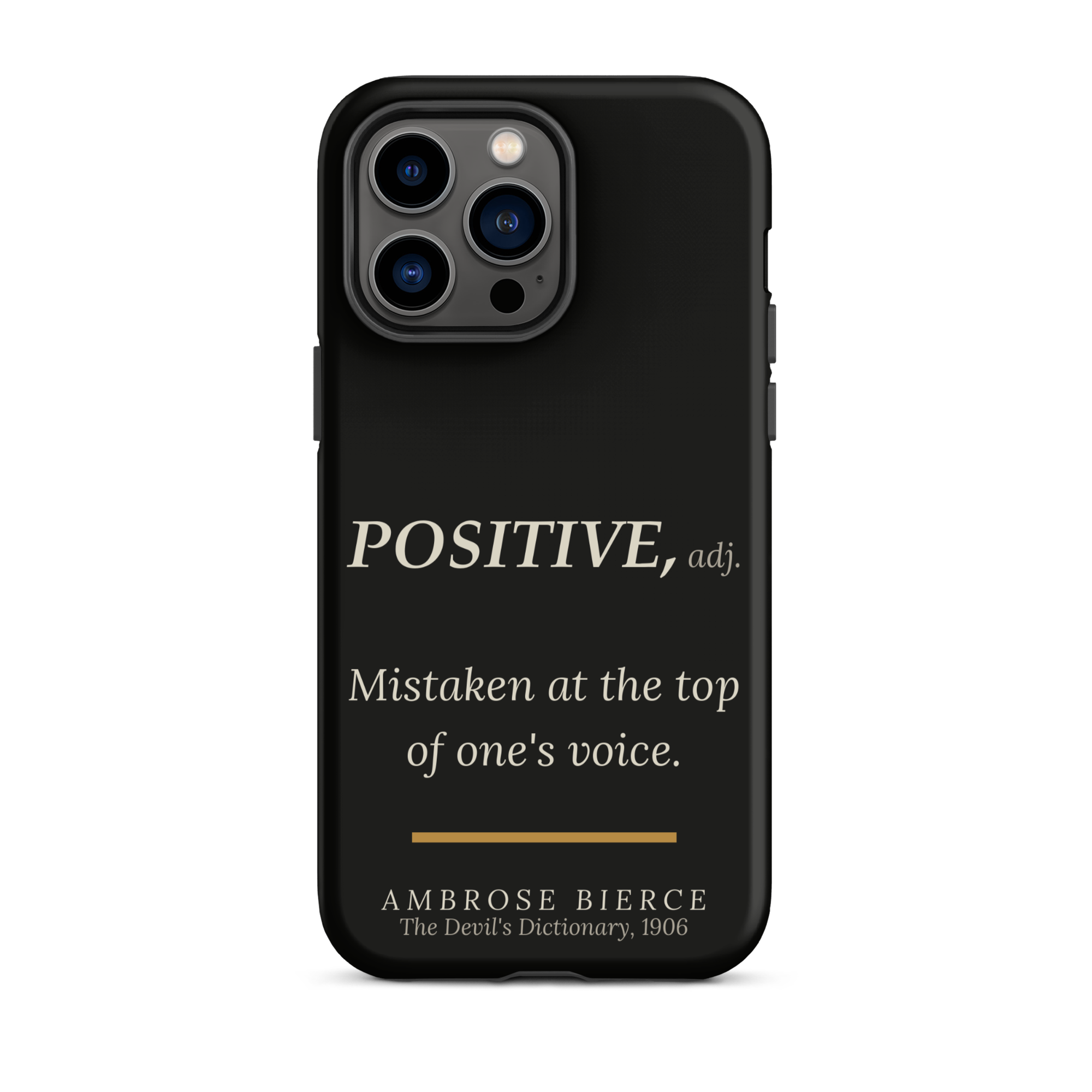 Top of One's Voice — Ambrose Bierce — phone case — literary heretics — black — lifestyle — Quoteiac