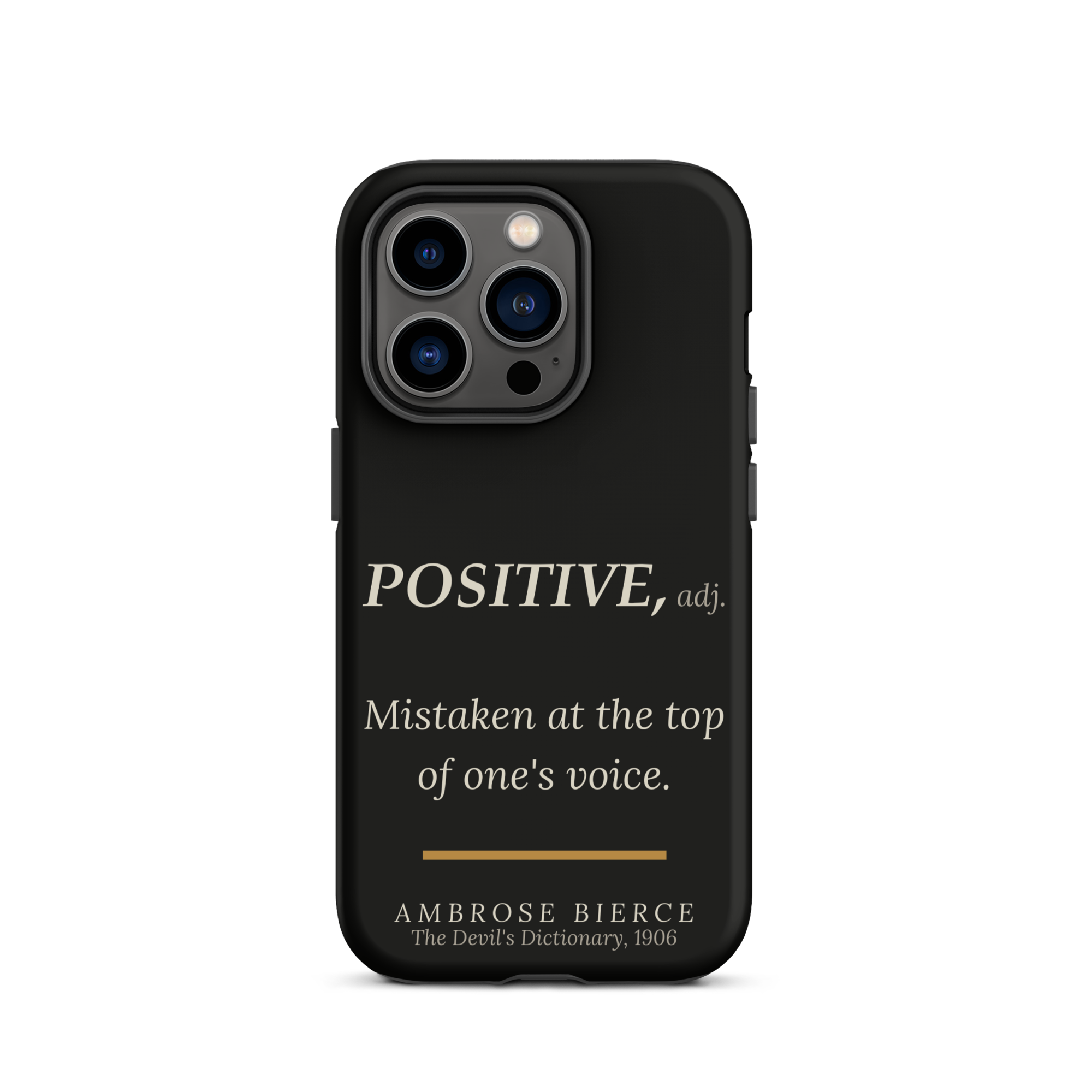 Top of One's Voice — Ambrose Bierce — phone case — literary heretics — black — lifestyle — Quoteiac