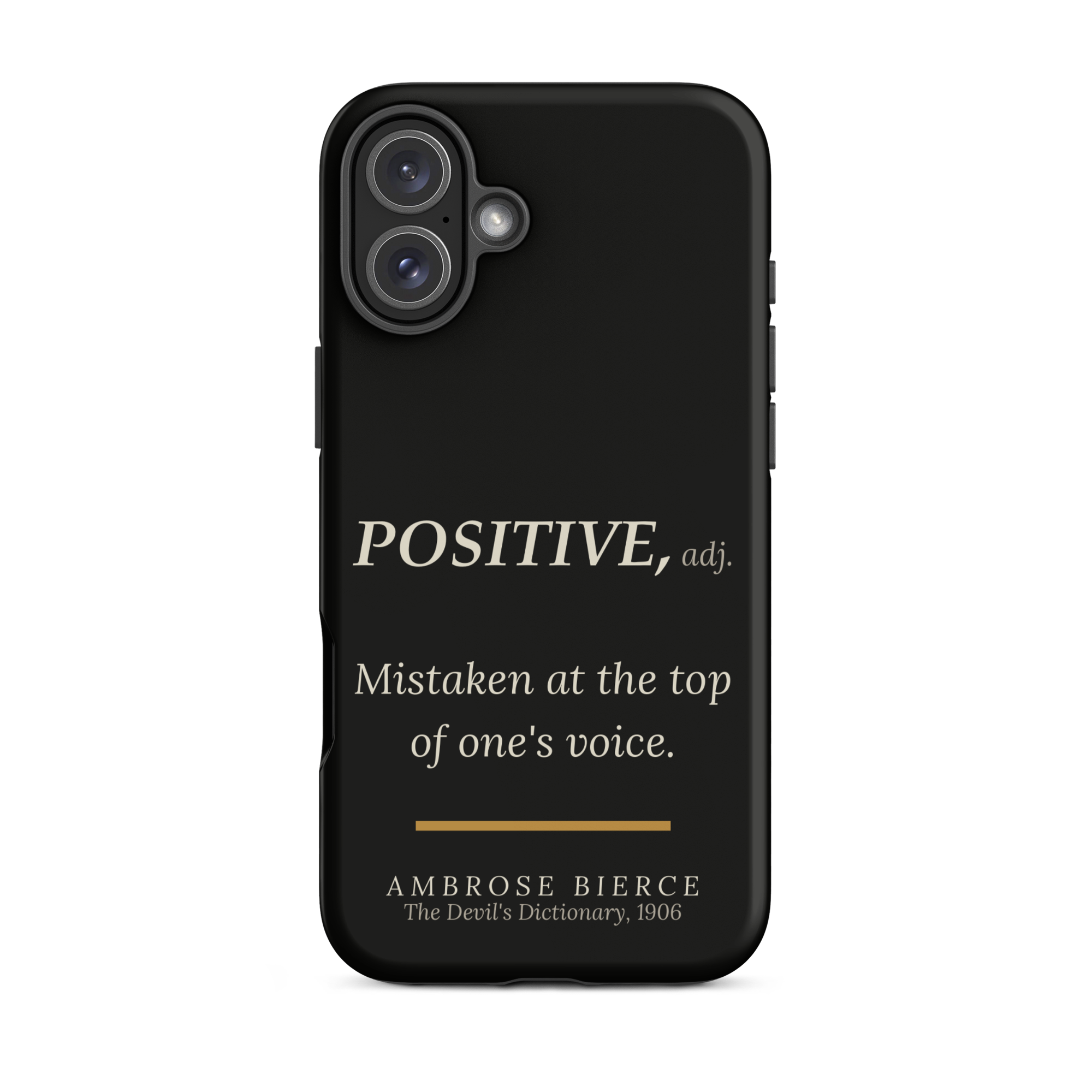 Top of One's Voice — Ambrose Bierce — phone case — literary heretics — black — lifestyle — Quoteiac