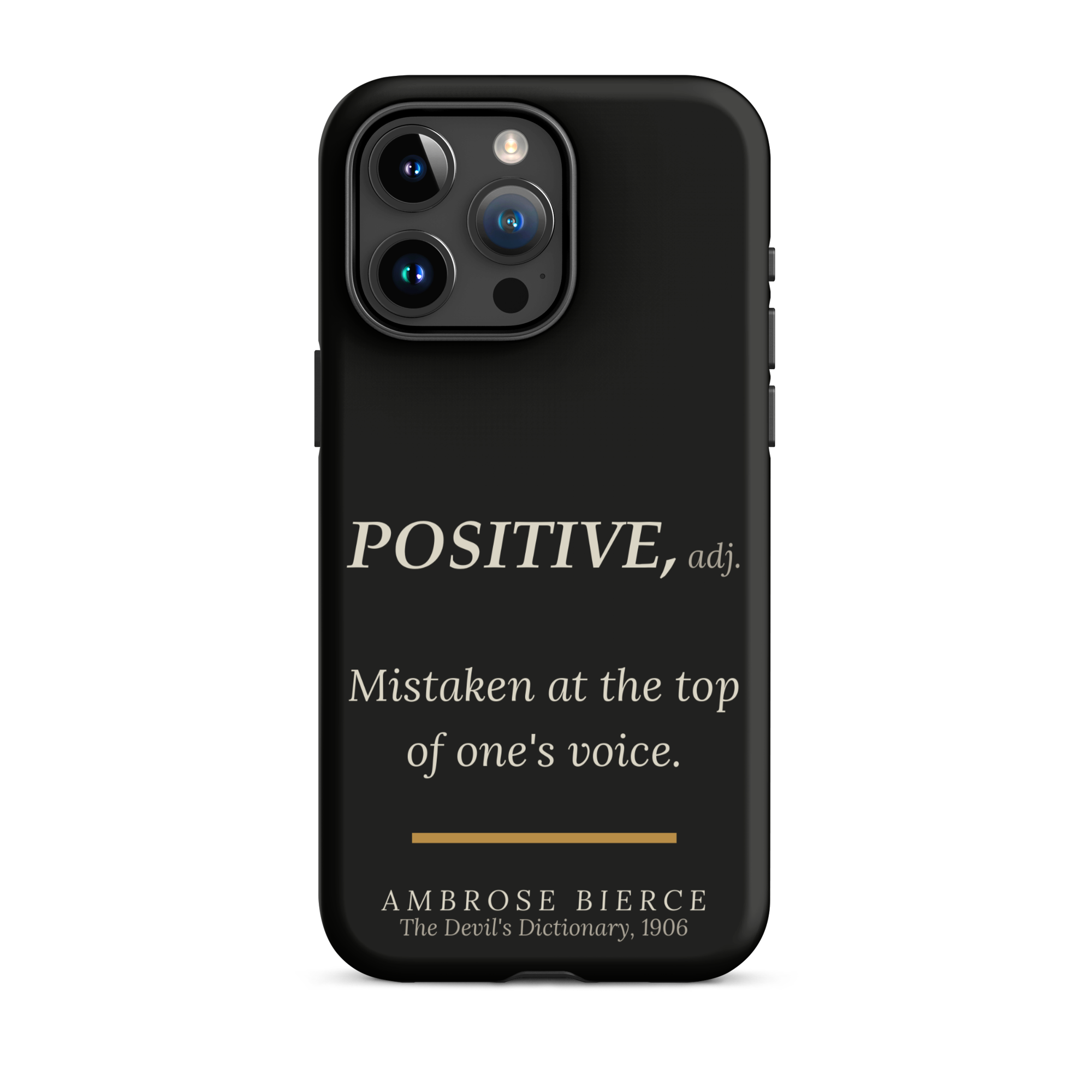 Top of One's Voice — Ambrose Bierce — phone case — literary heretics — black — lifestyle — Quoteiac