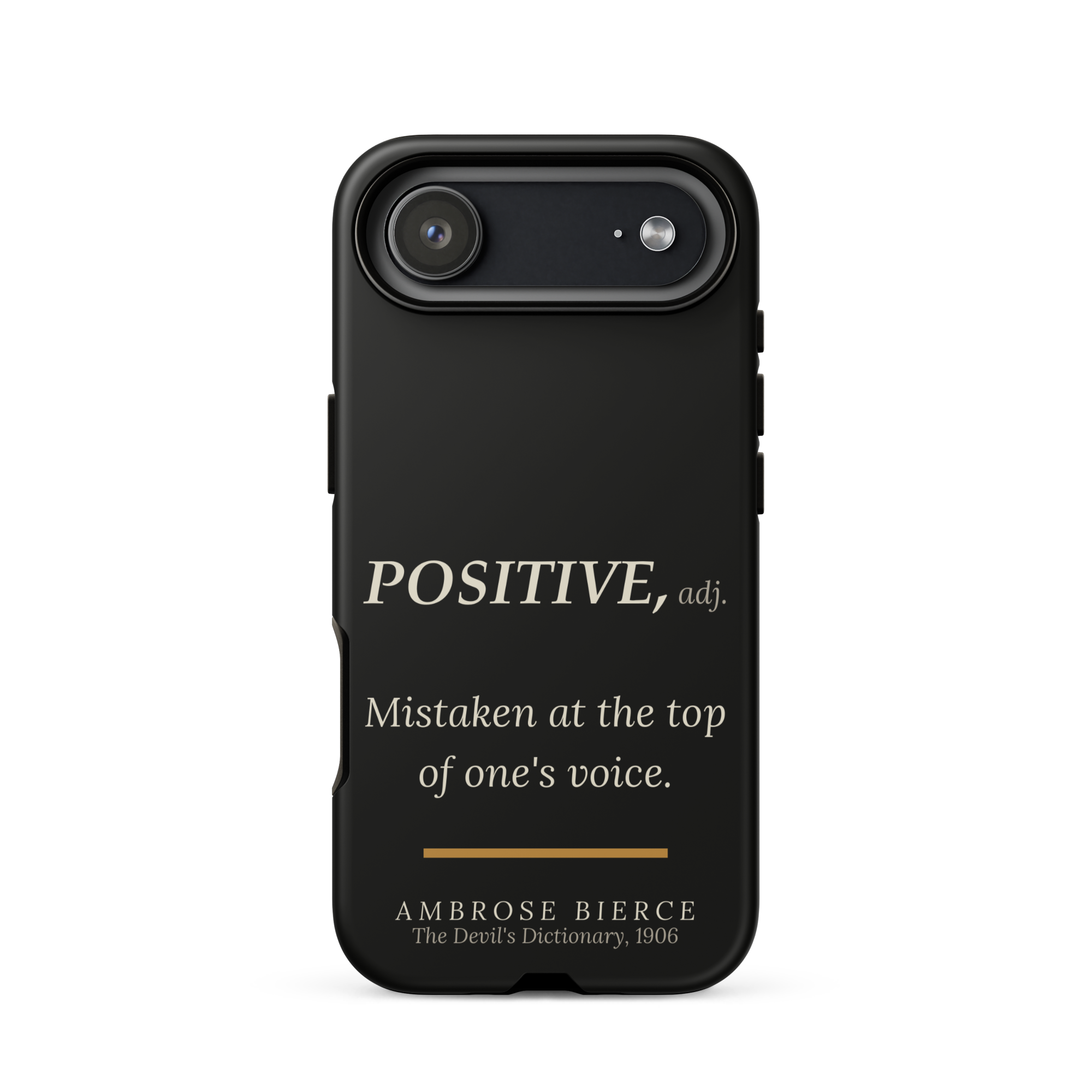 Top of One's Voice — Ambrose Bierce — phone case — literary heretics — black — lifestyle — Quoteiac