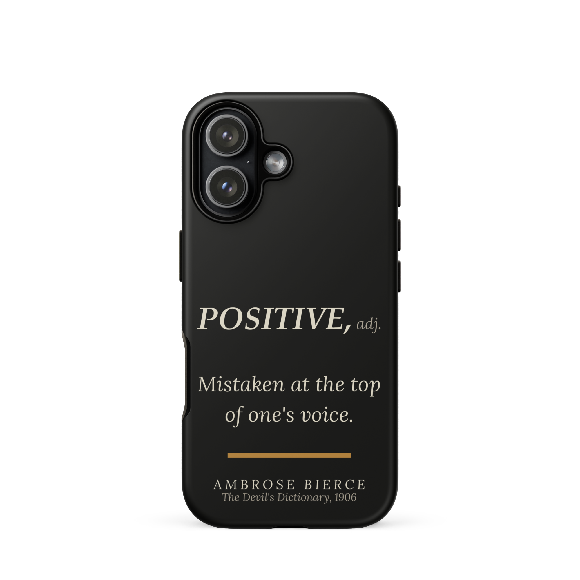 Top of One's Voice — Ambrose Bierce — phone case — literary heretics — black — lifestyle — Quoteiac