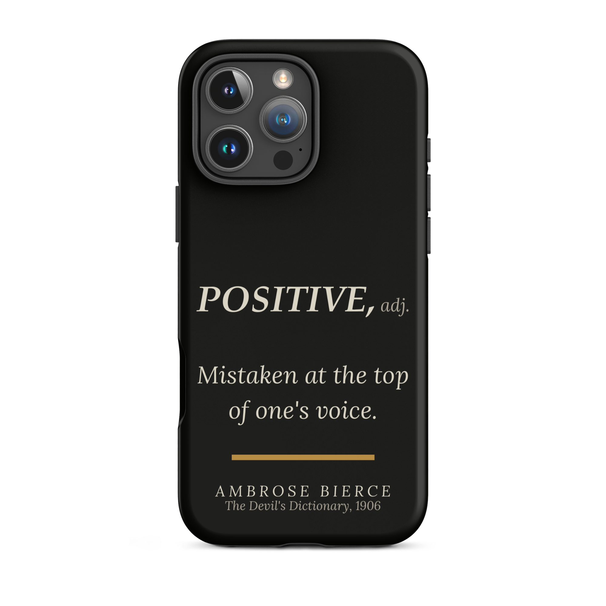 Top of One's Voice — Ambrose Bierce — phone case — literary heretics — black — lifestyle — Quoteiac