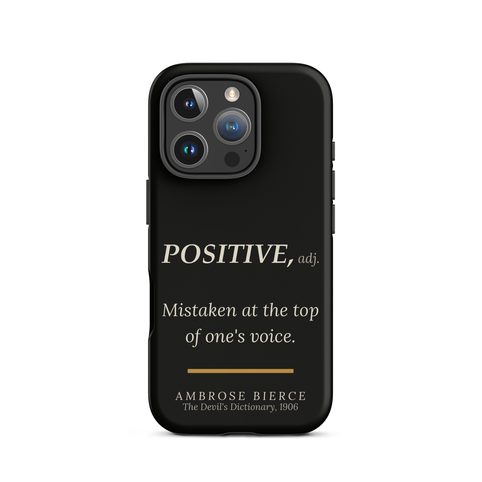Top of One's Voice — Ambrose Bierce — phone case — literary heretics — black — lifestyle — Quoteiac