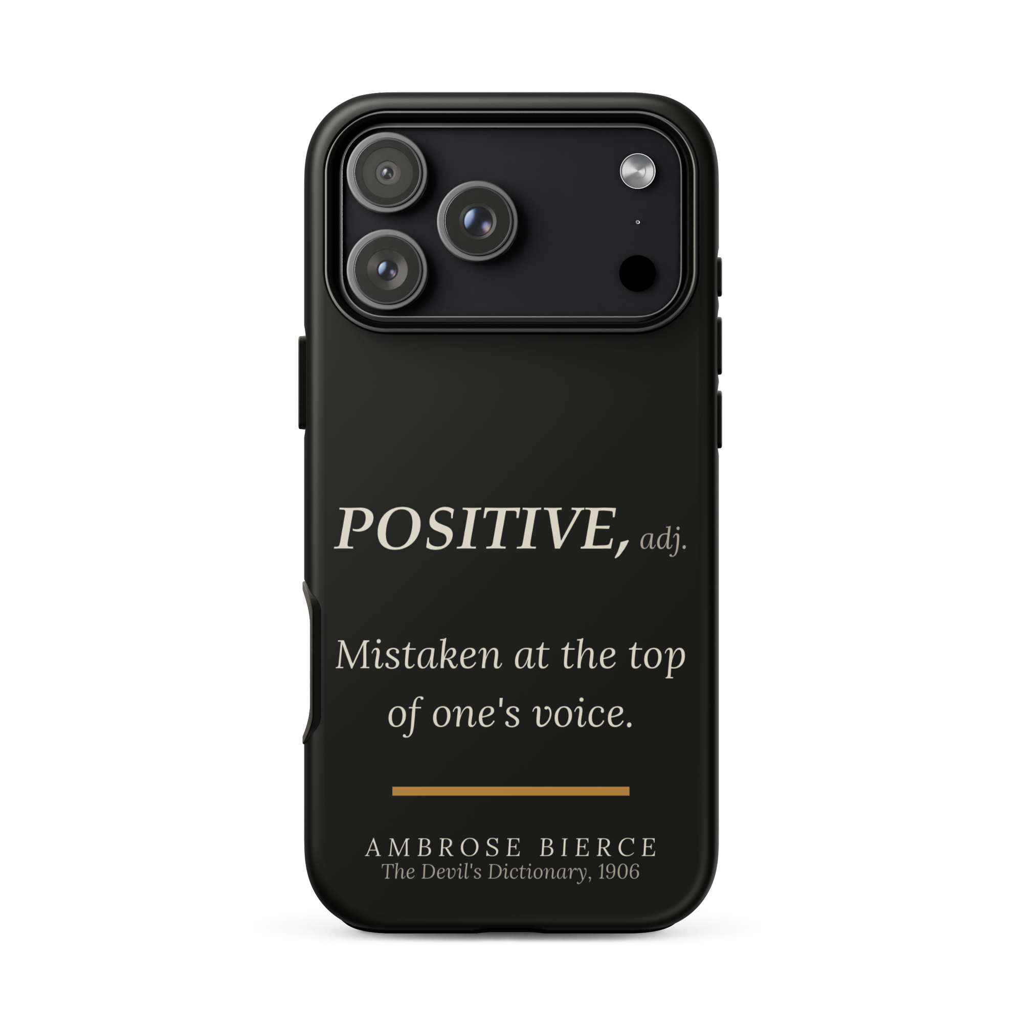 Top of One's Voice — Ambrose Bierce — phone case — literary heretics — black — lifestyle — Quoteiac