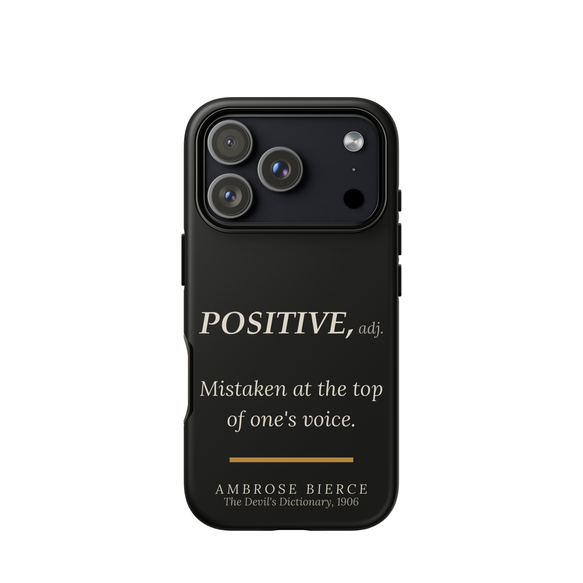 Top of One's Voice — Ambrose Bierce — phone case — literary heretics — black — lifestyle — Quoteiac