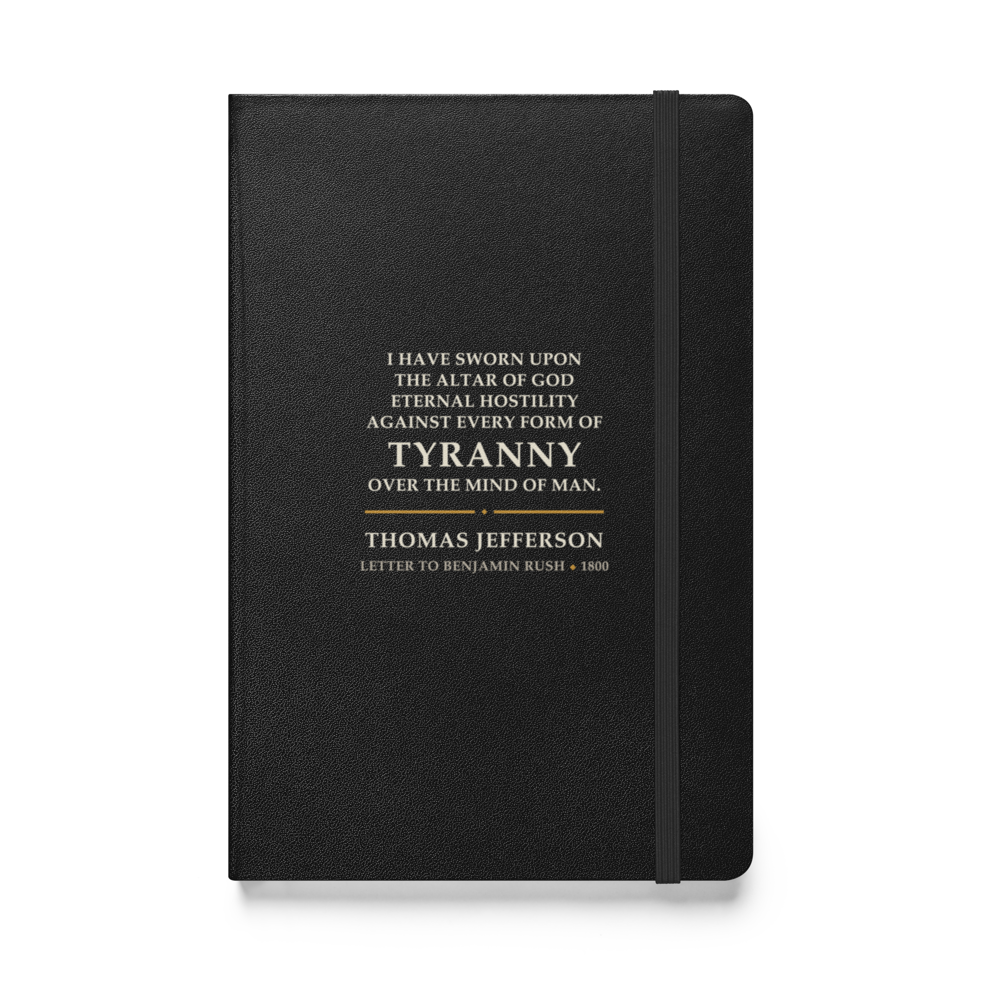Tyranny — Jefferson Quote Journal — black hardcover — front
