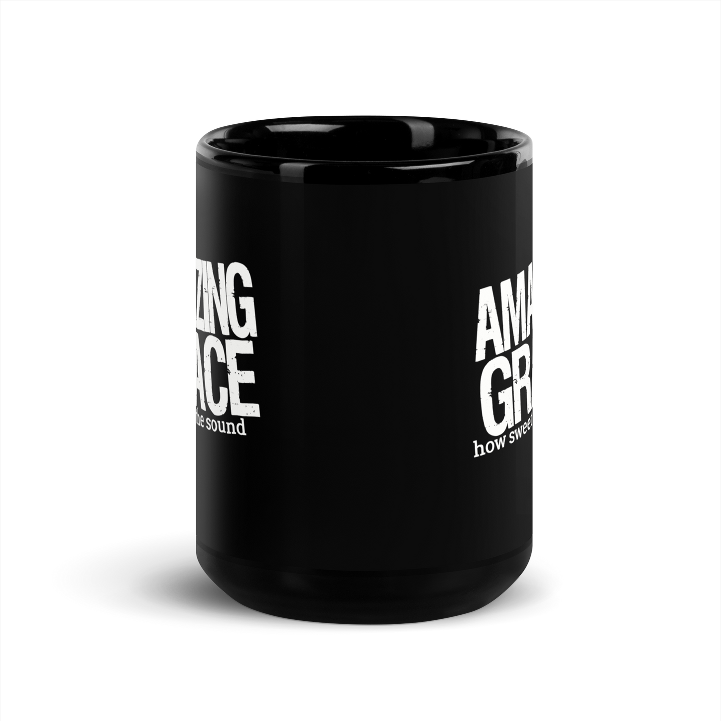 black coffee mug with 2 side print