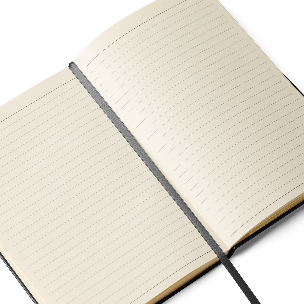 Become journal open flat to cream lined pages with the ribbon marker.