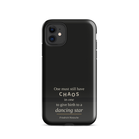 Dancing Star — Friedrich Nietzsche Phone Case — black — front