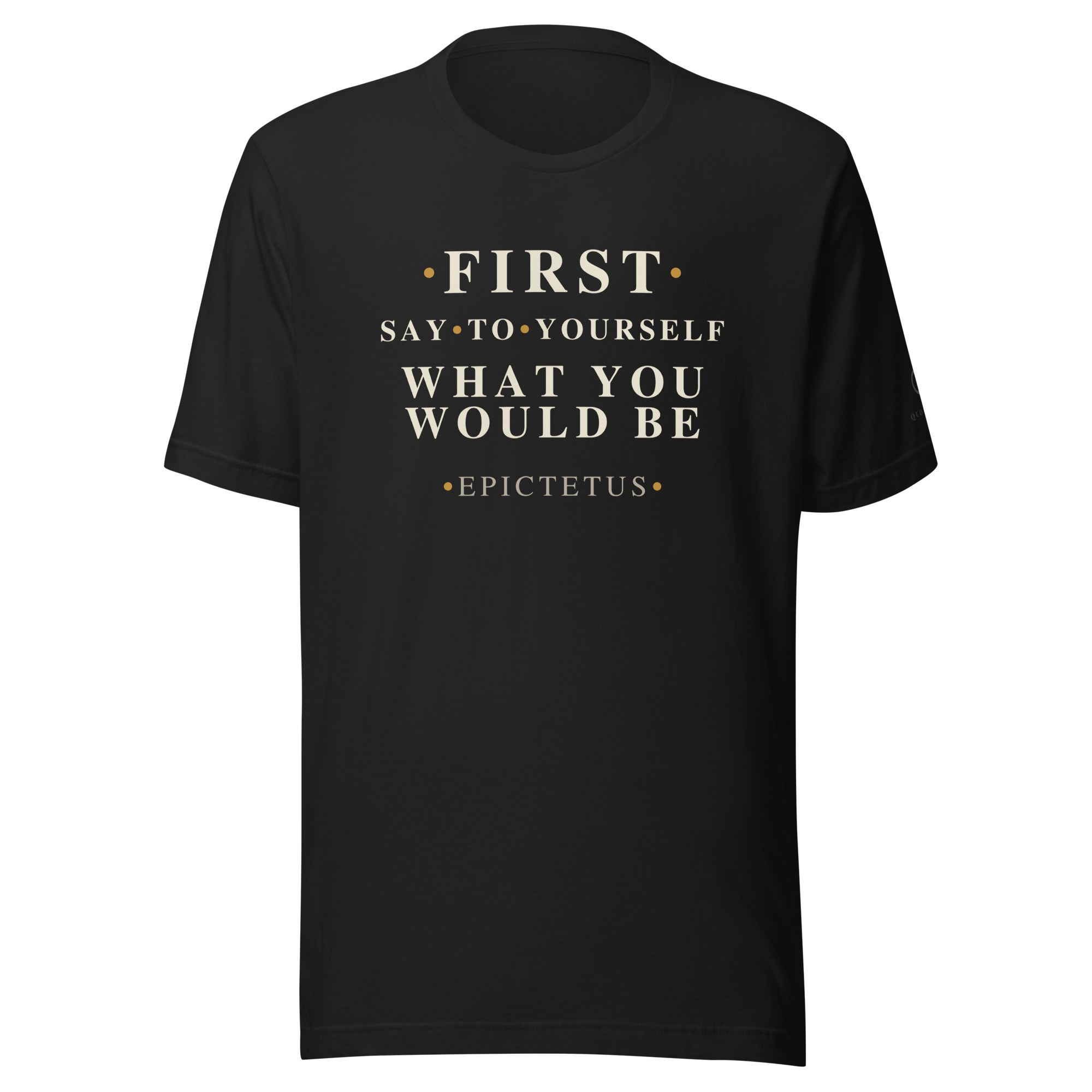 The Declaration — Epictetus Stoic T-Shirt — black — front