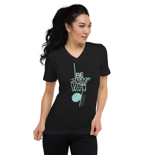 Be The Change V-Neck T-Shirt